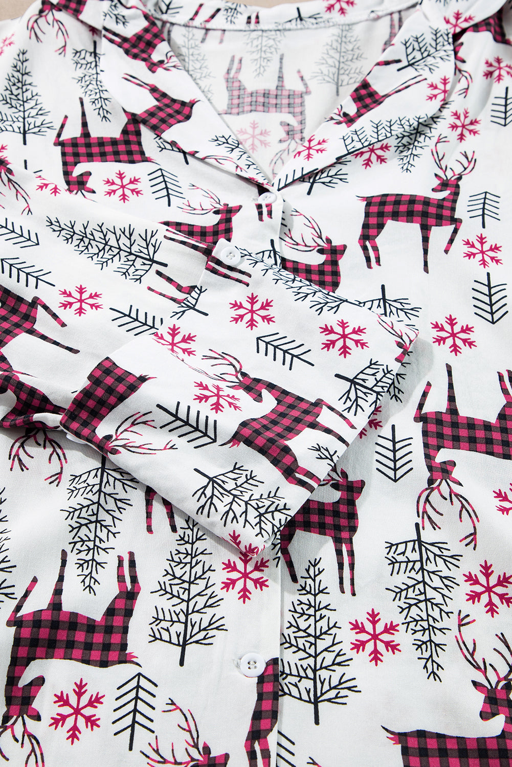 Christmas Print Shirt Pyjama Set eAura
