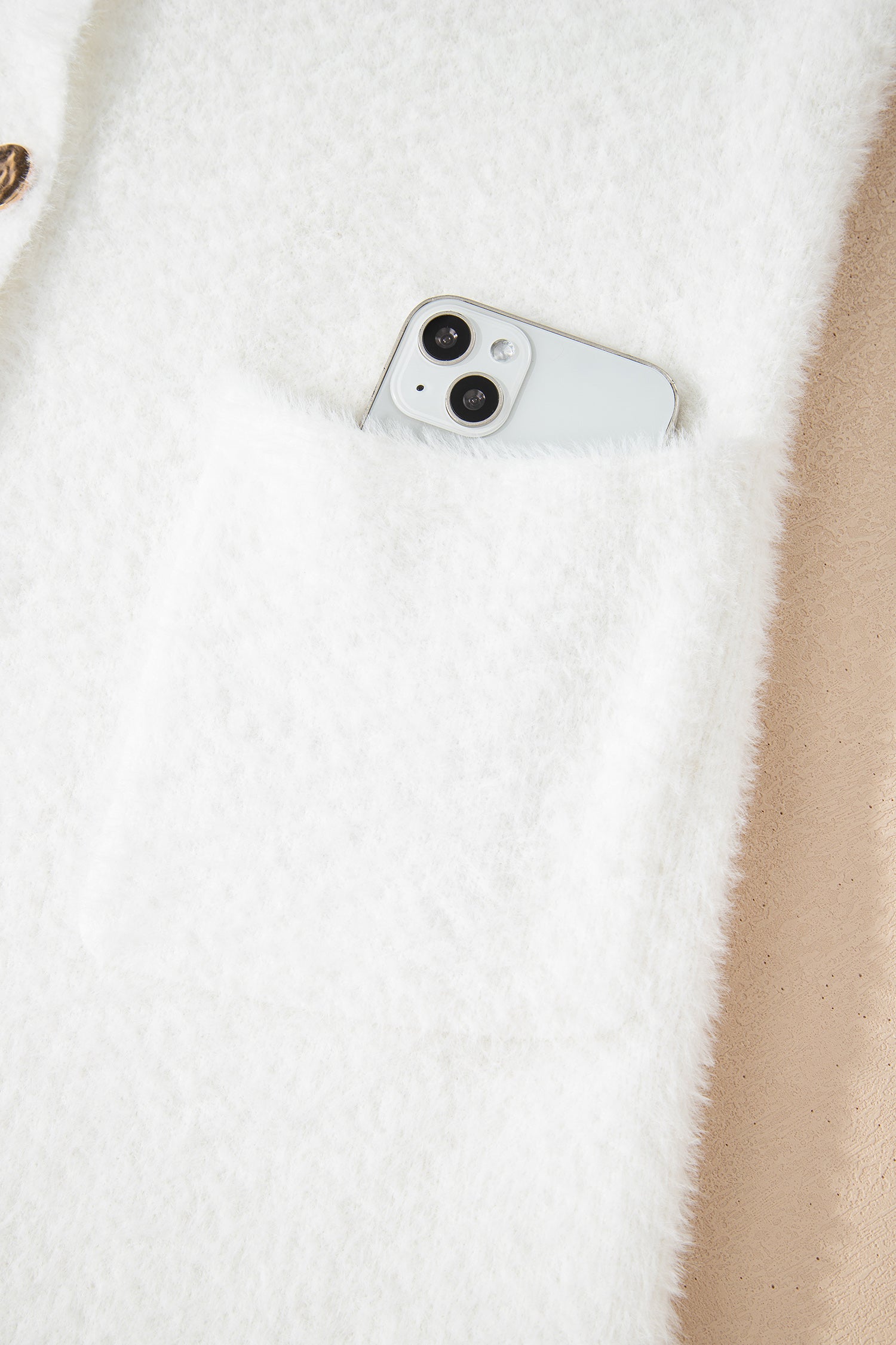 Fuzzy Buttoned Front Midi Cardigan - eAura