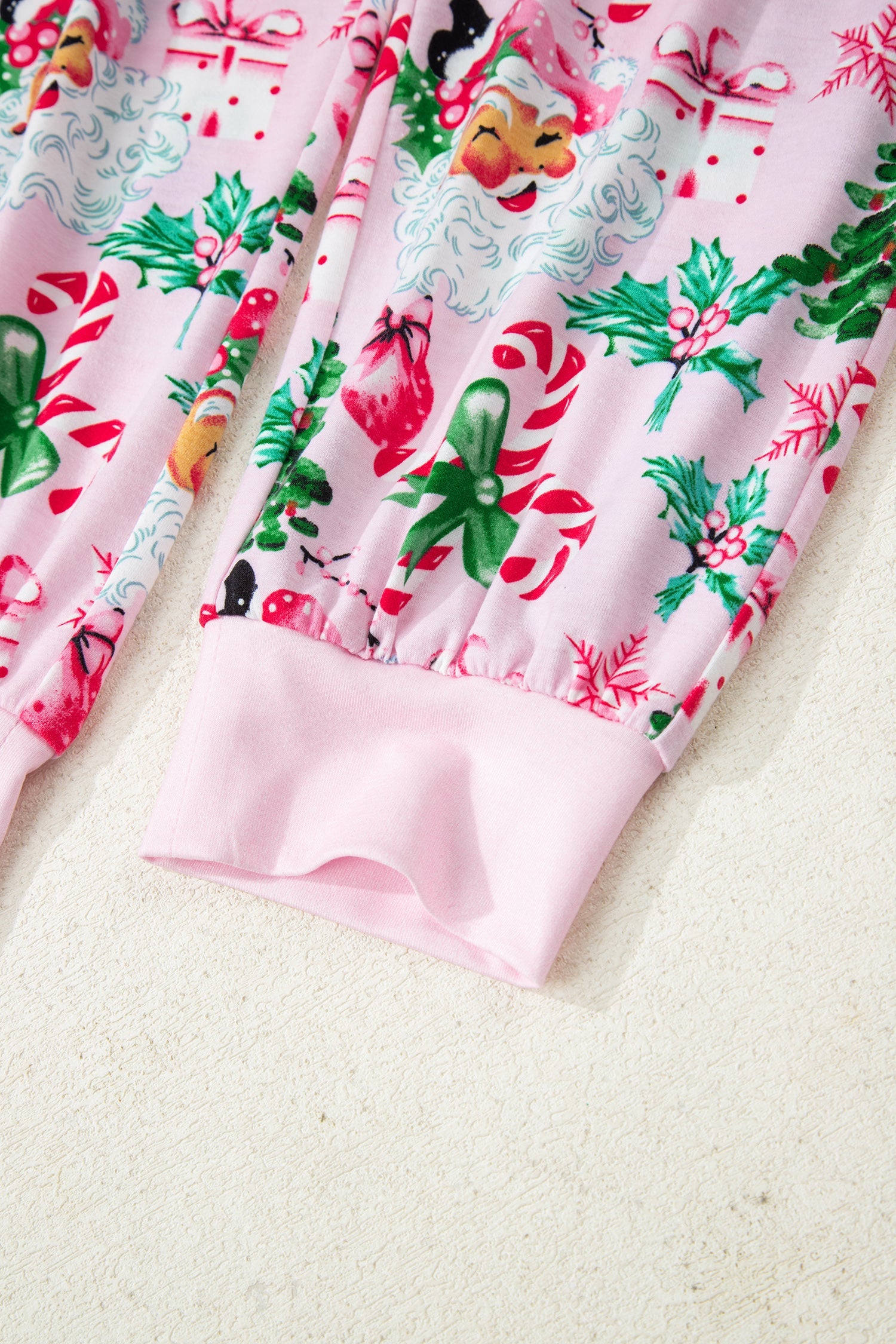 White Christmas Pattern Button V-Neck Pyjamas - Loungewear & Sleepwear/Loungewear