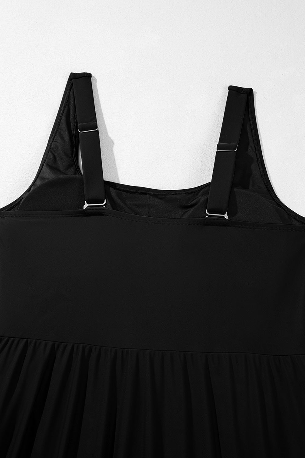 Black Square Neck Knot Plus Size One Piece Swimsuit BB Fashion Outlet