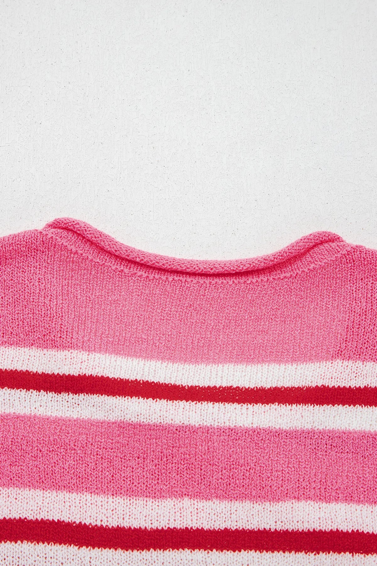 Striped Drop Shoulder Button Cardigan – Blue Stripe