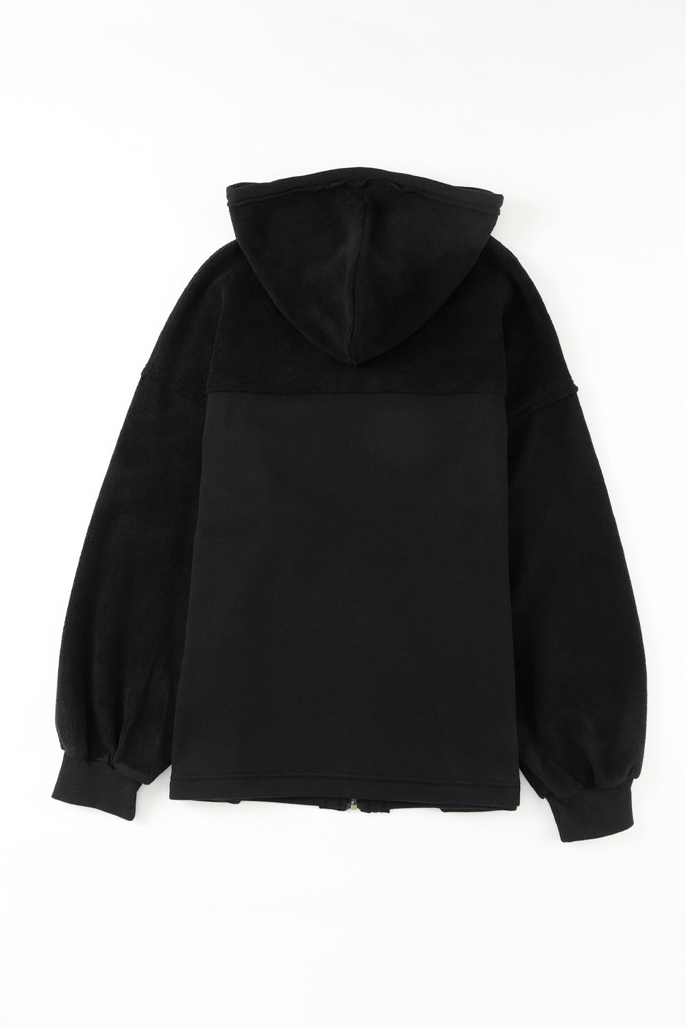Flap Pocket Drawstring Hood Zip Up Jacket Beagle Boutique Fashion Outlet