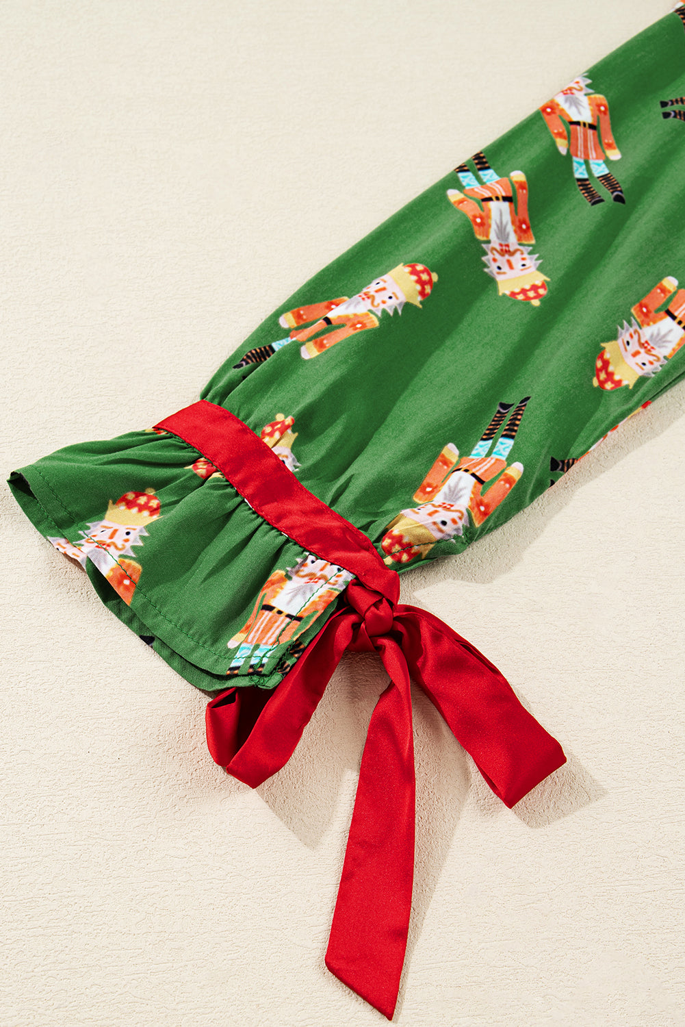 Christmas Candy Bow Knot Pyjama Shorts Set - eAura