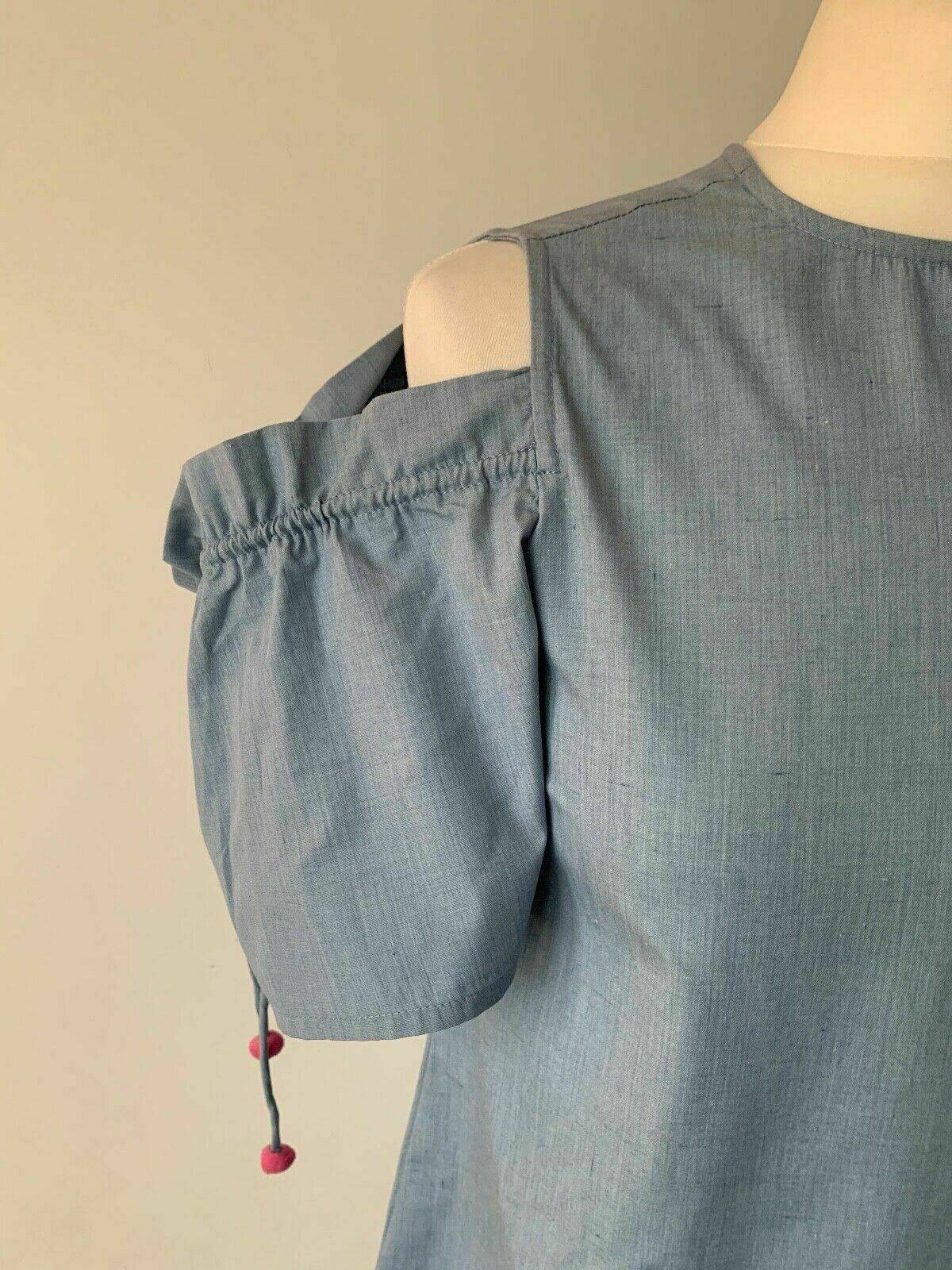 Brave Soul Gloria Cold Shoulder Chambray Dress Size S - Beagle Boutique Fashion Outlet