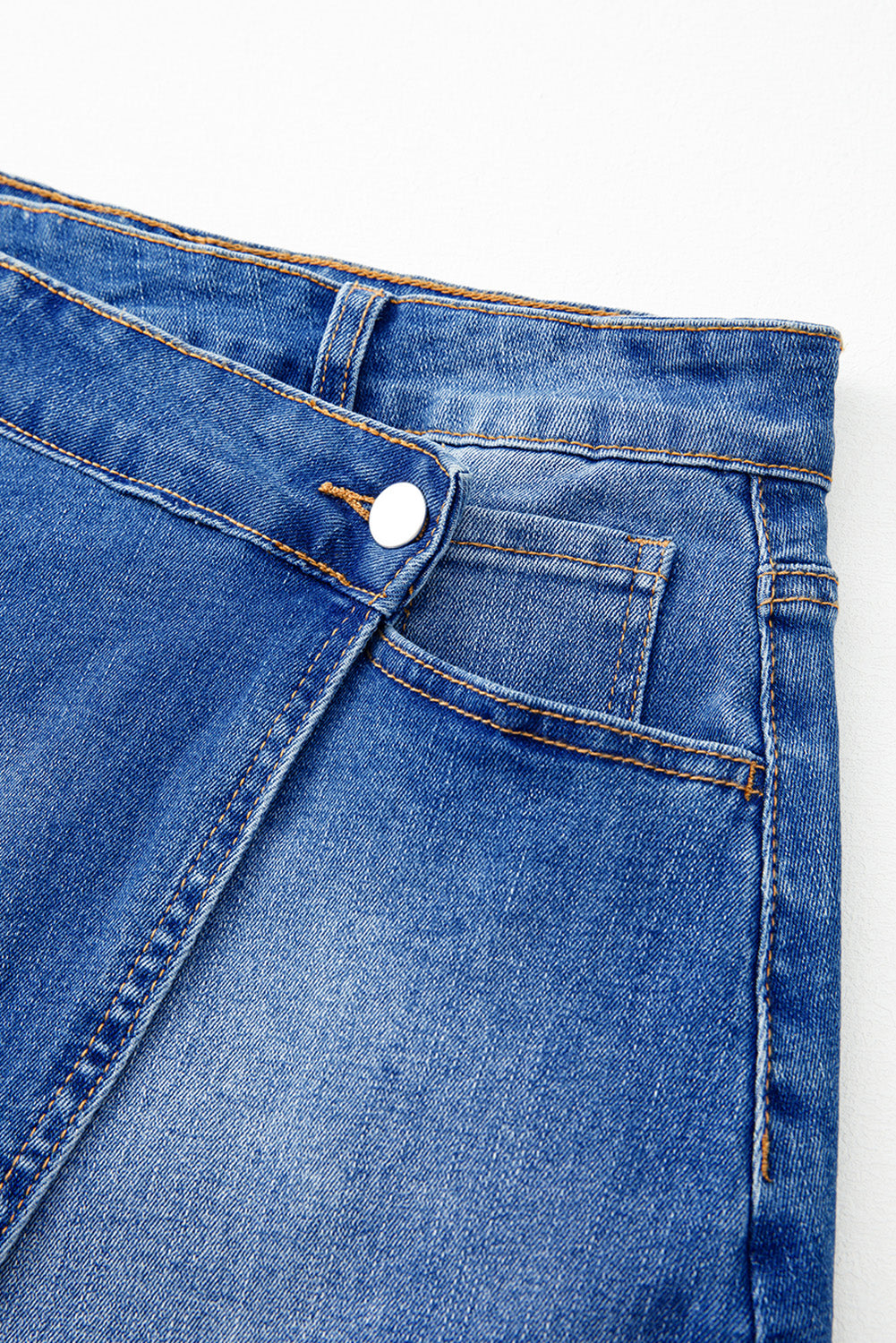 Ashleigh Blue Wrapped Crossed Waist Denim Mini Skirt eAura
