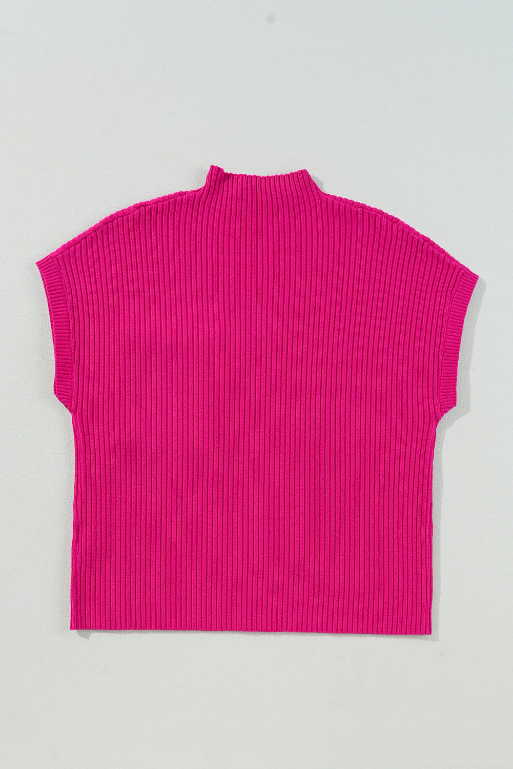 Patch Pocket Ribbed Knit Short Sleeve Sweater eAura