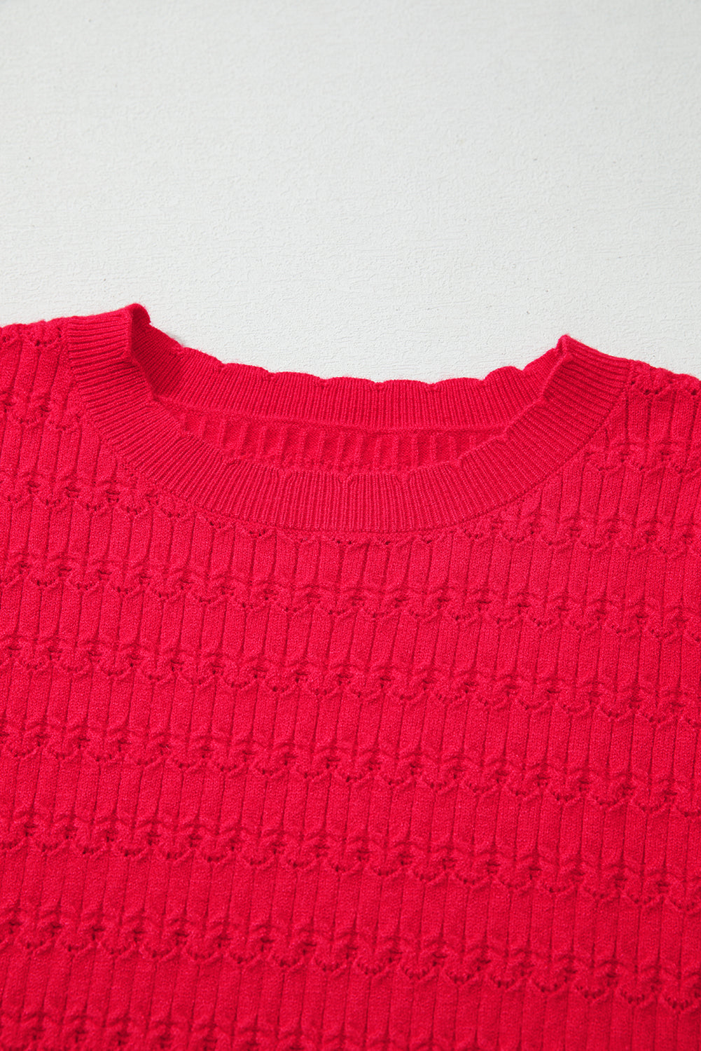 Pattern Knit Ribbed Cuffs Sweater - eAura