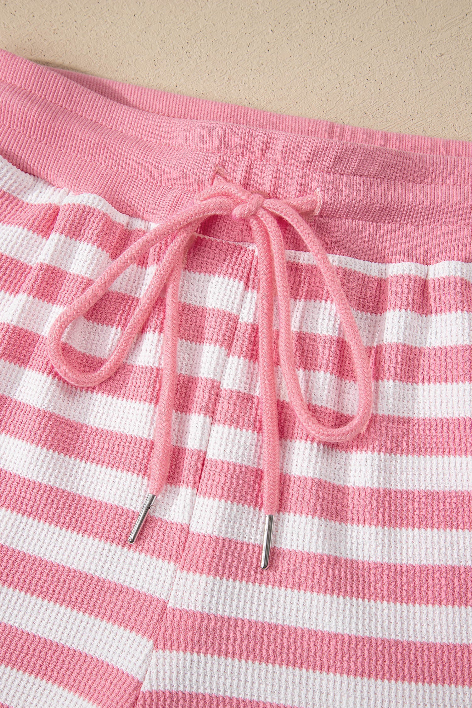 Puff Short Sleeve T Shirt Matching Shorts Set – Green Stripe