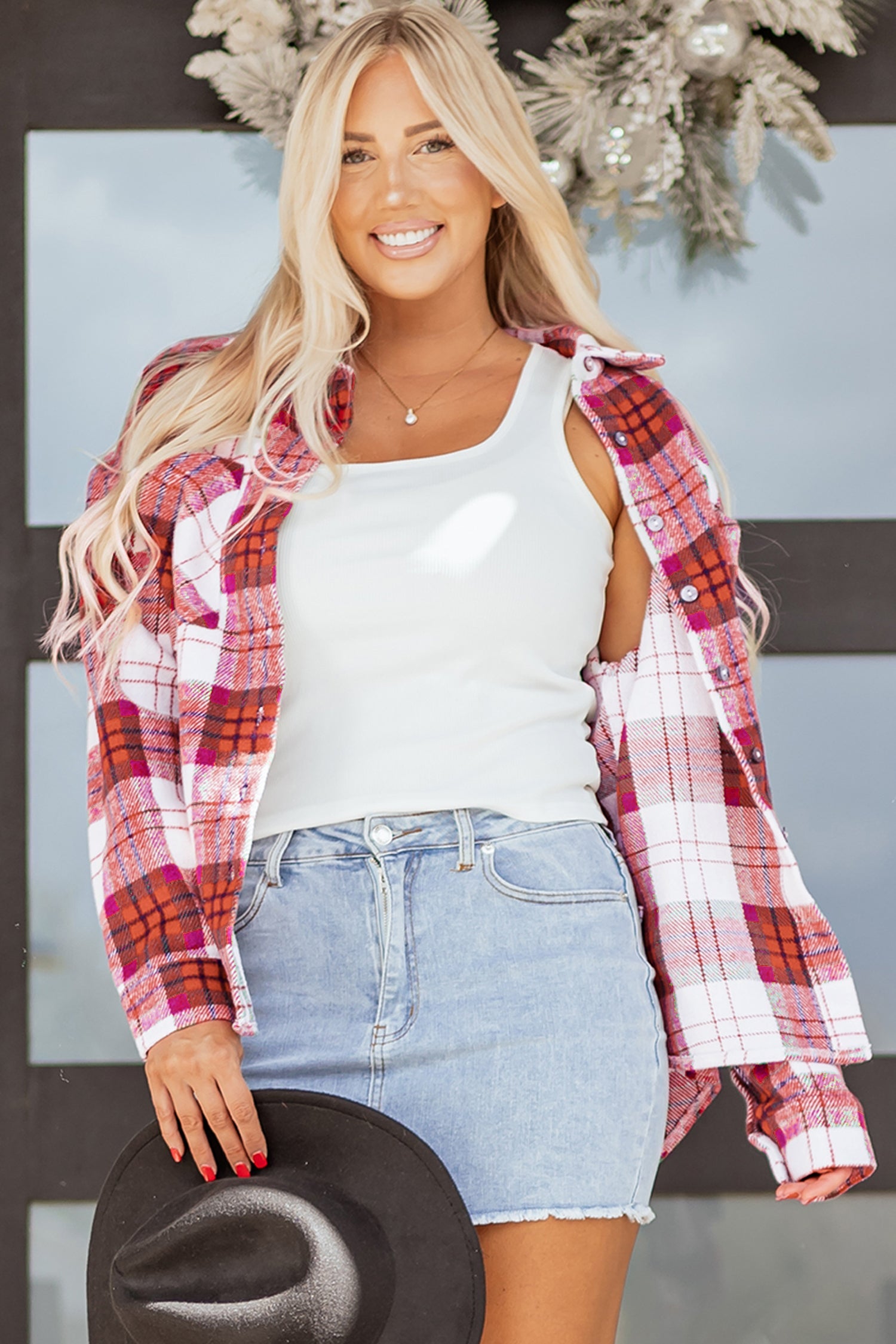 Plaid Casual Flannel Shacket - eAura