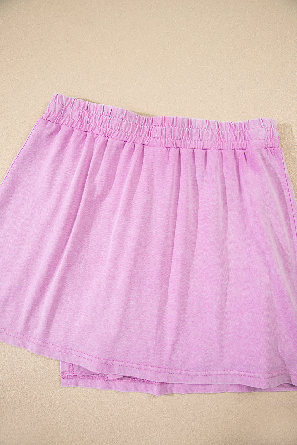 Skort Co-ord Set Mineral Wash Cotton Tank Top Lined Split Skirt - eAura