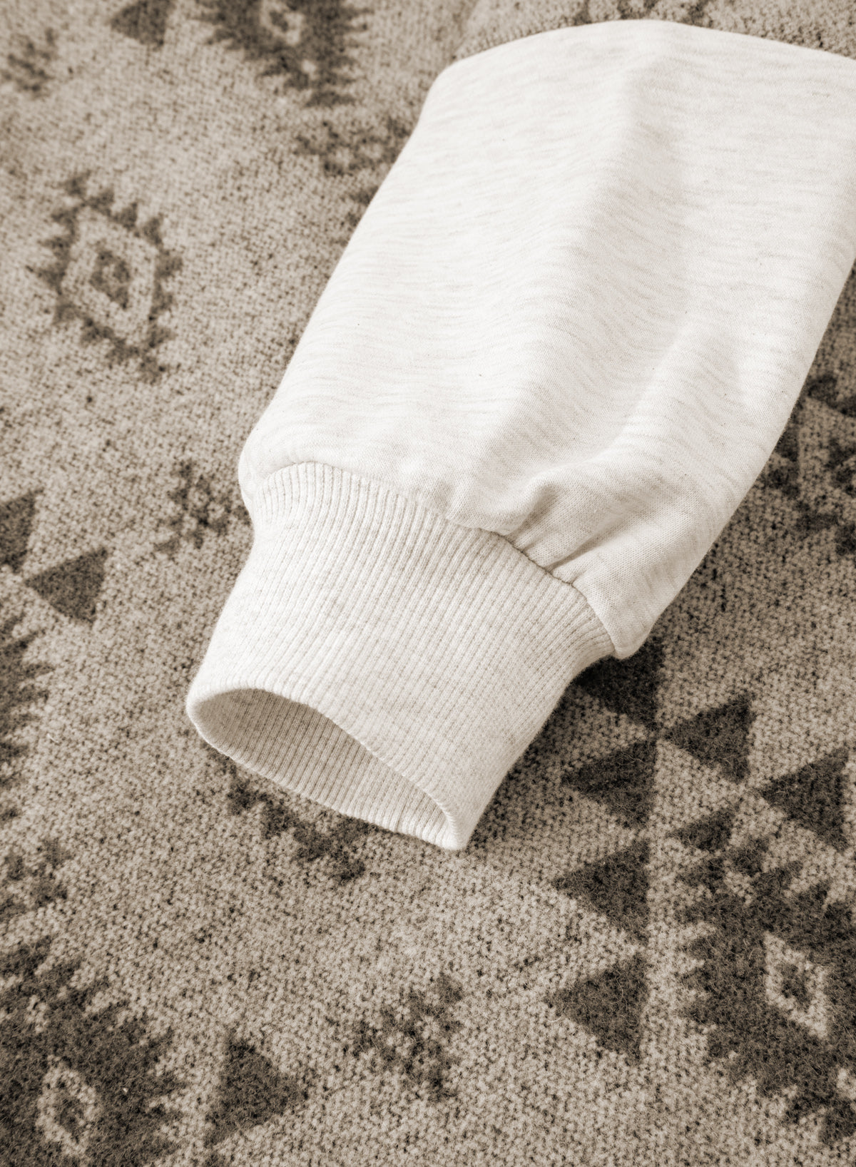 Western Aztec Print Patchwork Drawstring Hooded Shacket - eAura