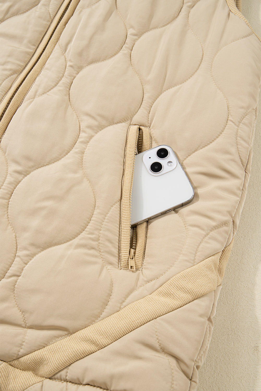 Quilted Padded Casual Winter Jacket Vest with Fleece Lining - eAura