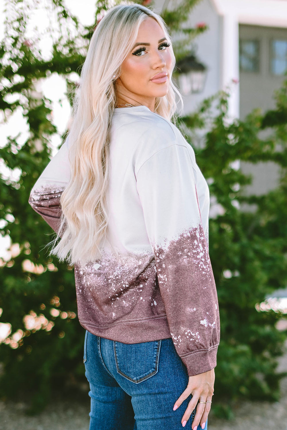 Tie Dye Gradient Pullover Sweatshirt eAura