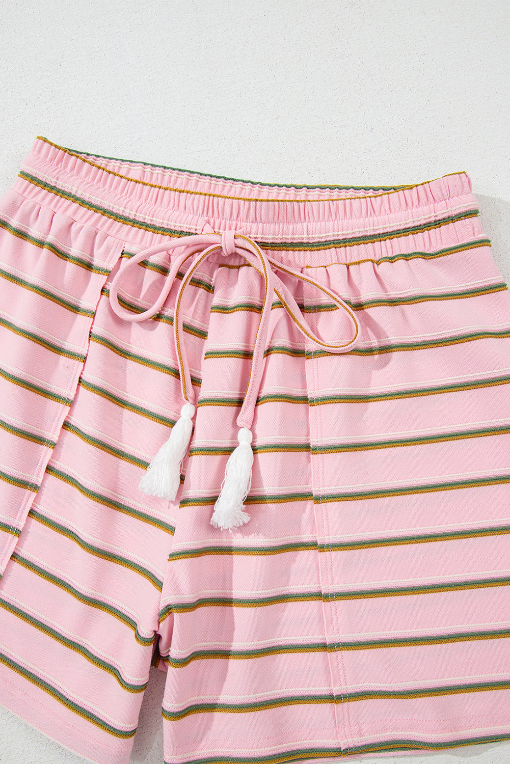 Pink Stripe Wide Short Sleeve Tee and Short Set Co-ord eAura