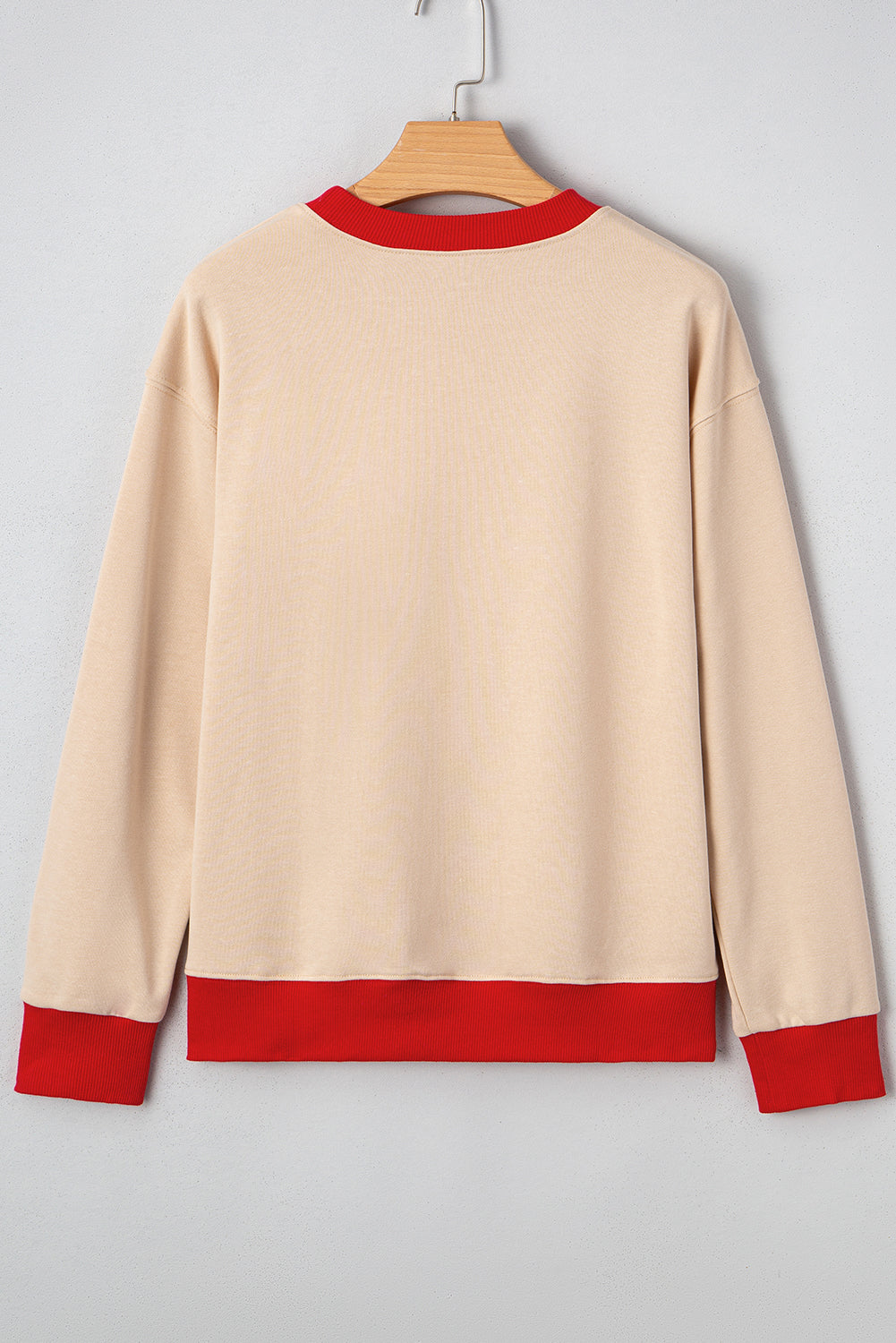 GAME DAY Letter Graphic Varsity Striped Baggy Sweatshirt - eAura