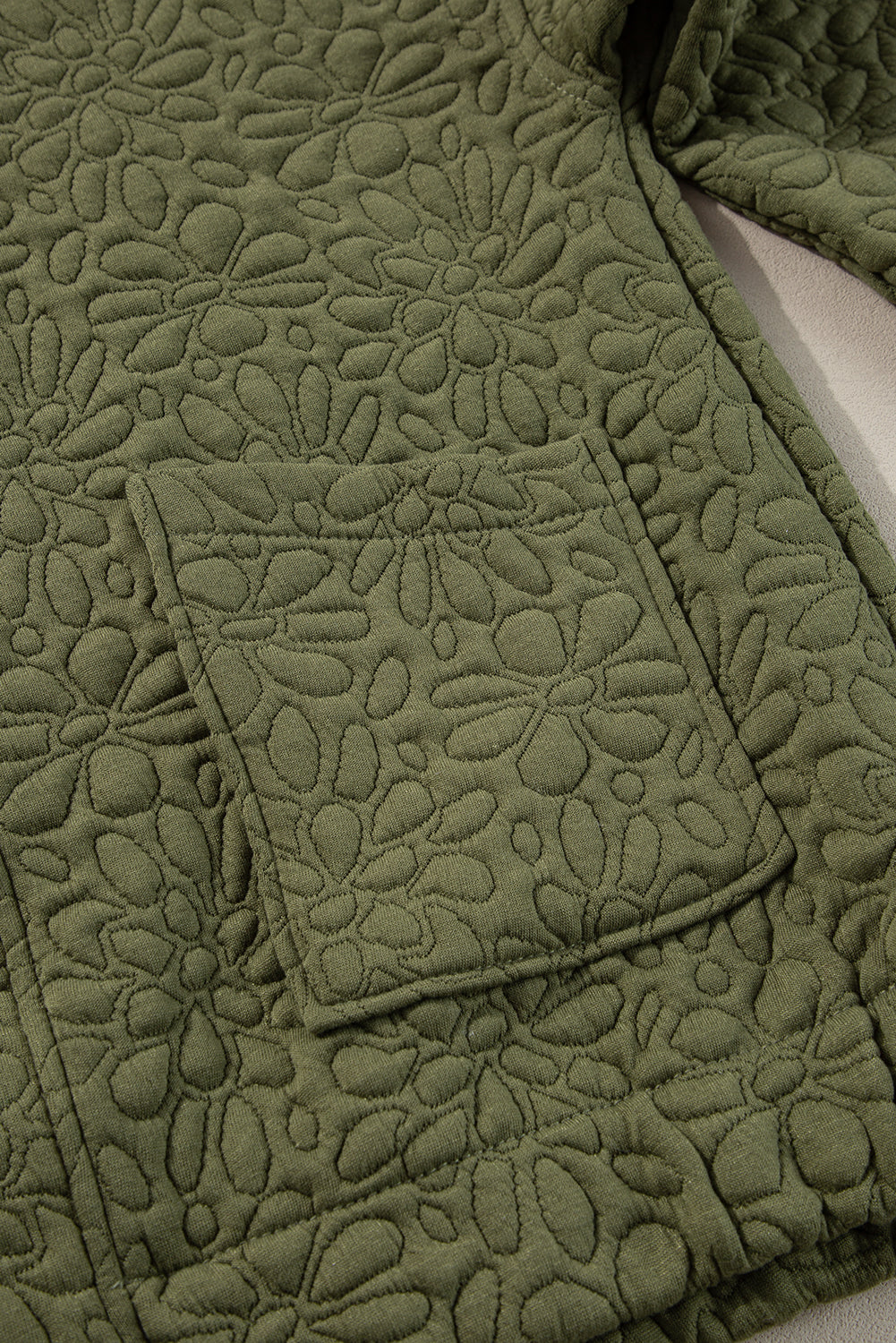 Jungle Green Floral Quilted Jacket Beagle Boutique Fashion Outlet
