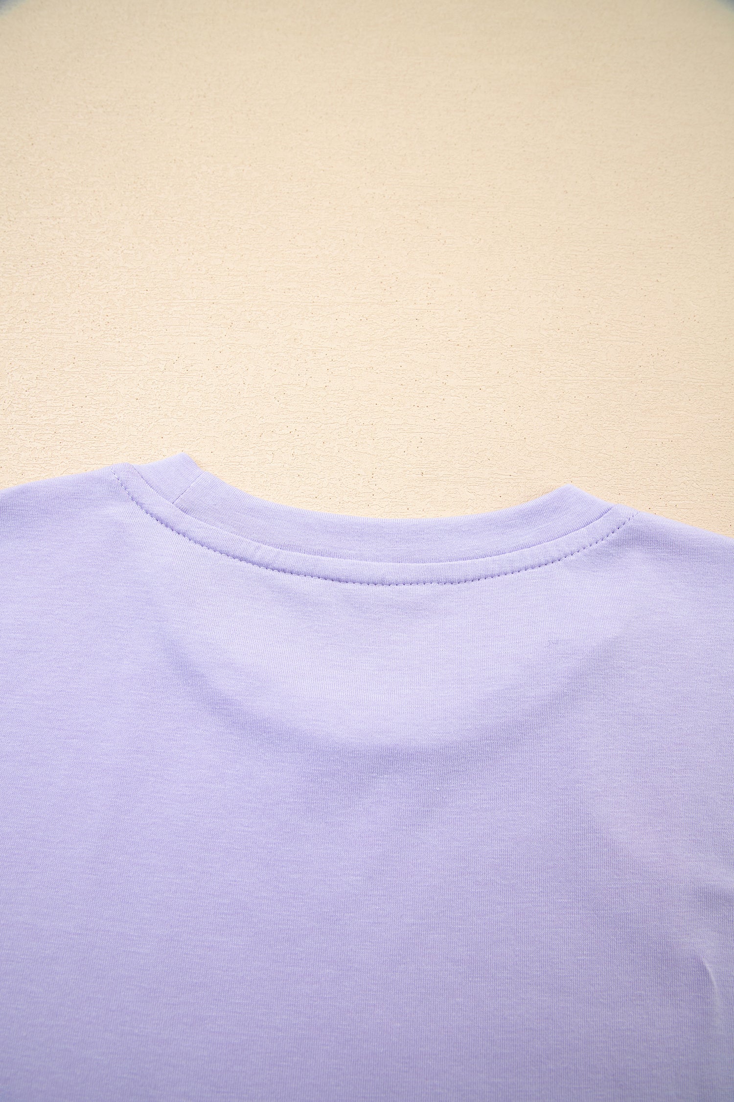 Casual Plain Crew Neck Tee T-Shirt