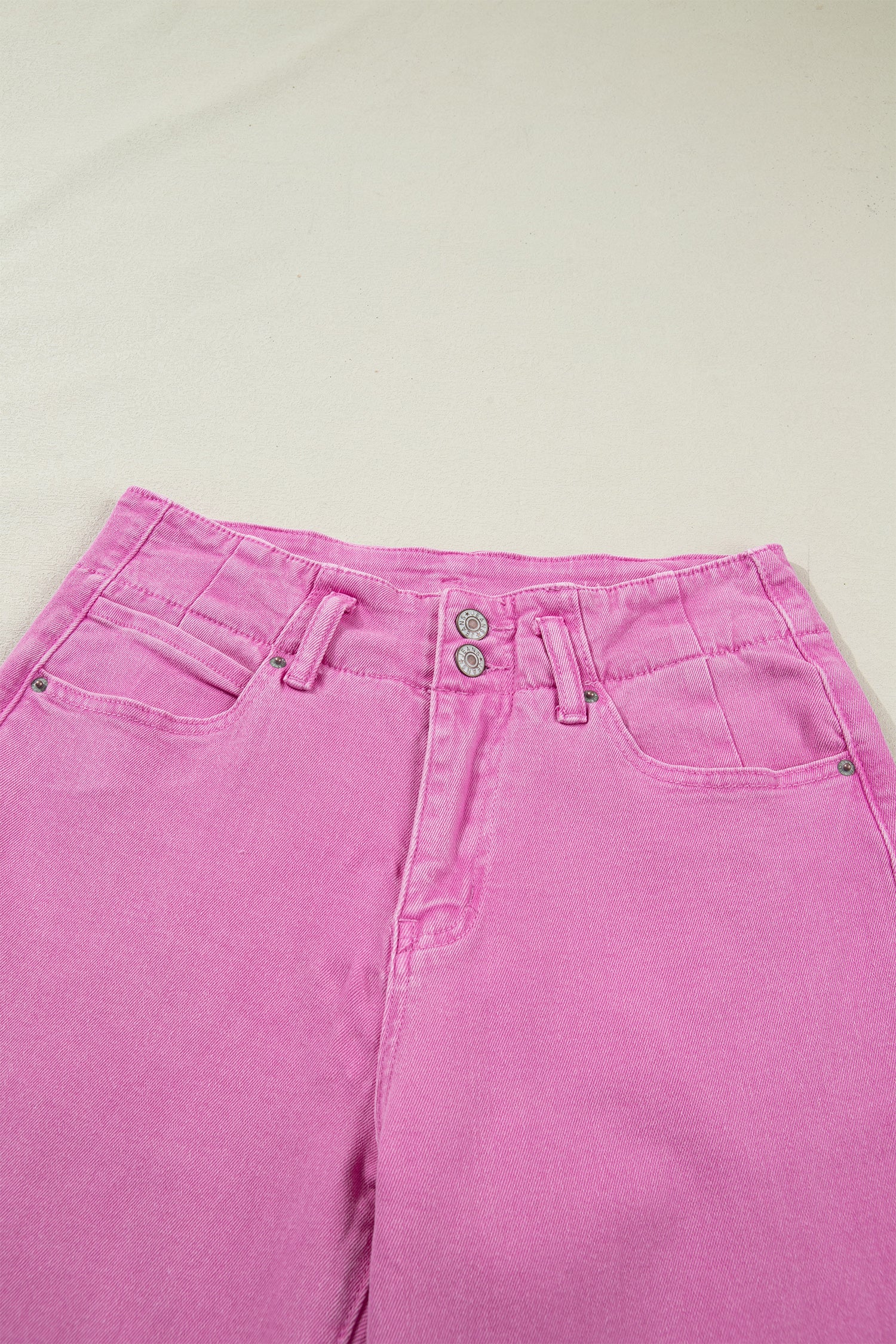 Double Button High Waist Flared Bottom Jeans
