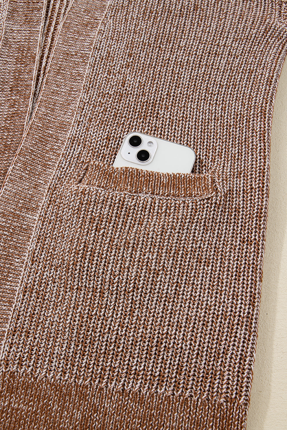 Open Knit Cardigan with Pockets - eAura
