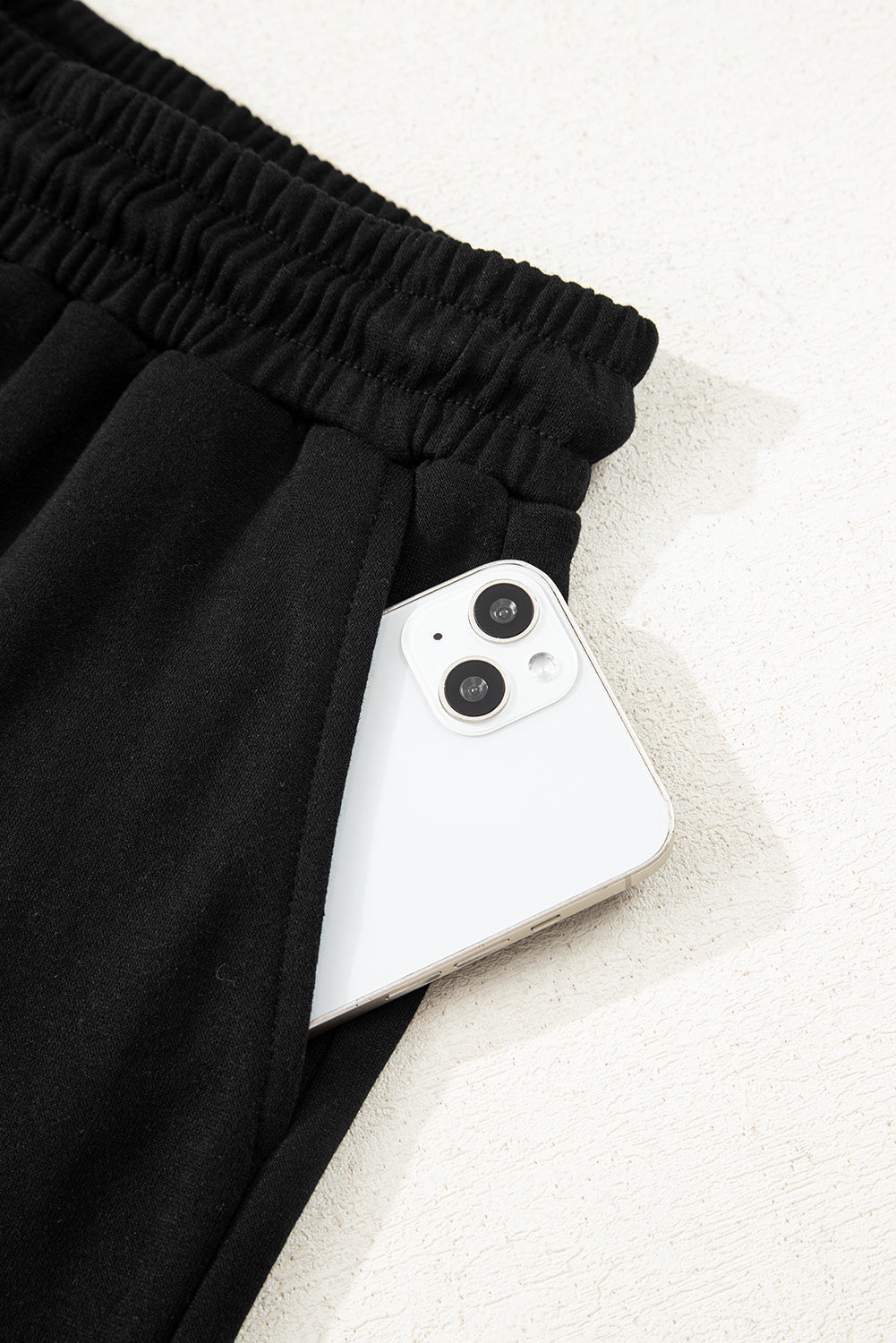 Varsity Striped Sleeve Drop Shoulder Sweatshirt and Shorts Co-ord Set eAura