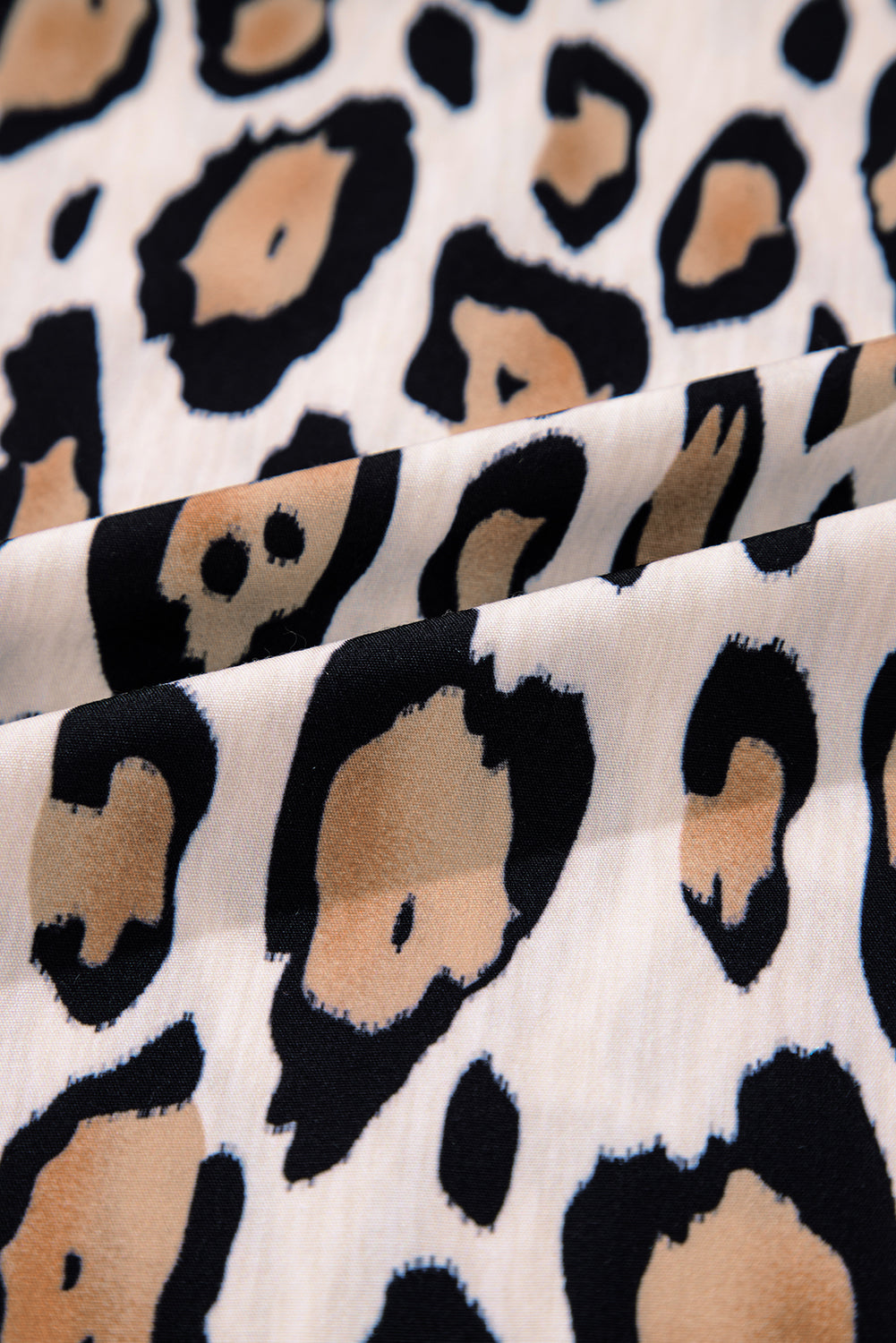 Jet Stream Oversized Leopard Print Balloon Sleeve Casual Shirt - eAura