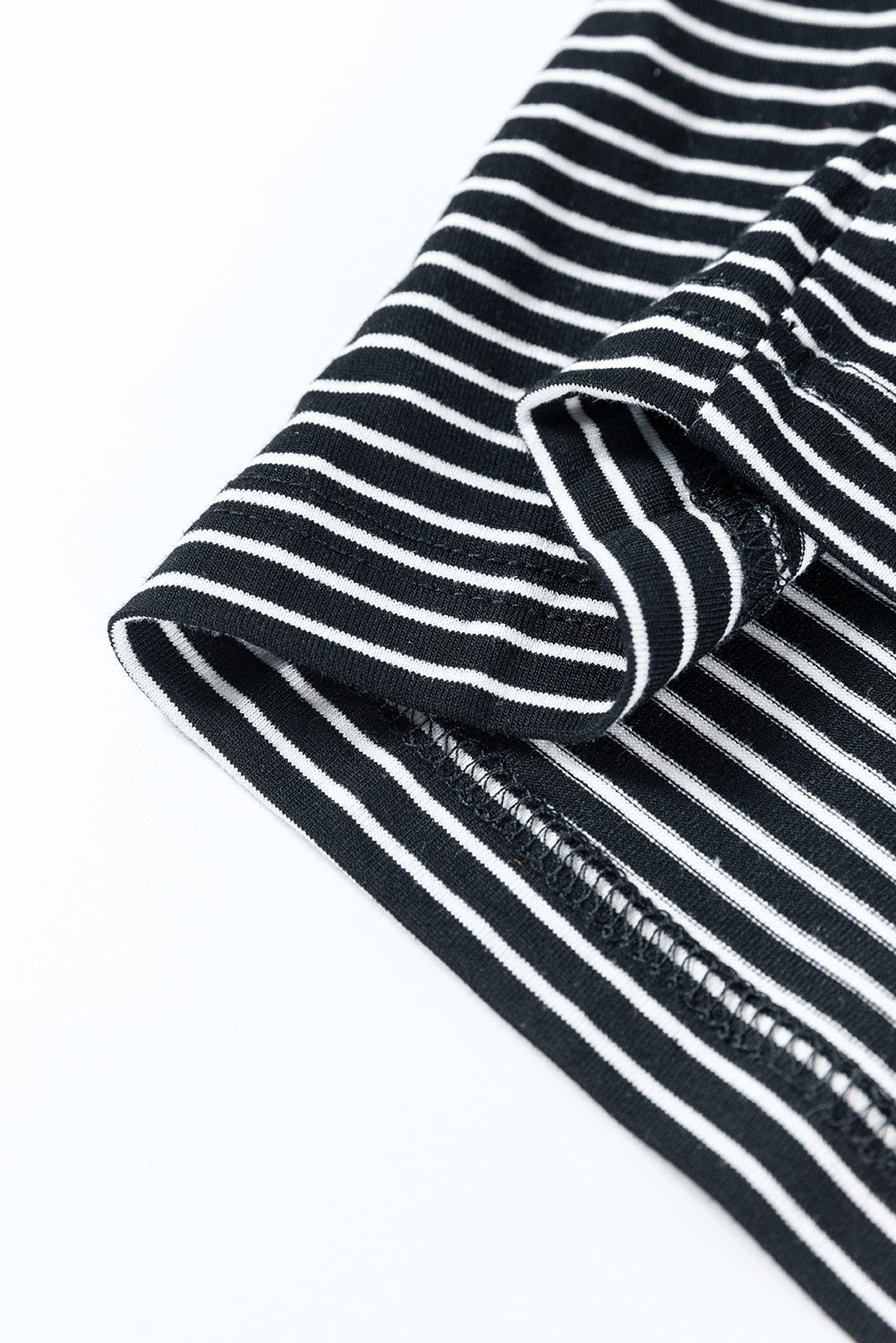 Black white Striped Print Buttoned Wide Leg Sleeveless Jumpsuit eAura