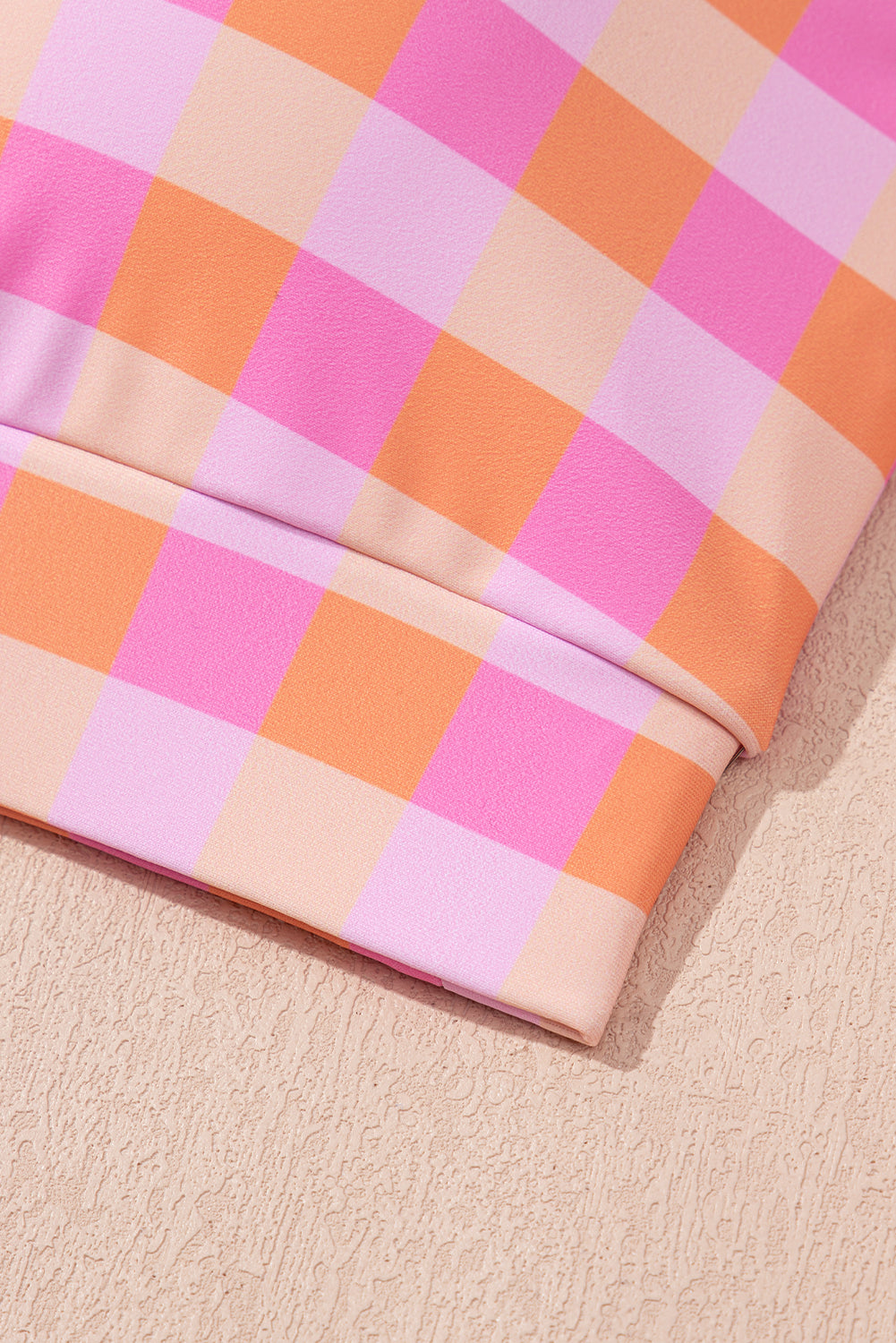 Pink 3pcs Gingham High Waist Bikini & Sarong eAura