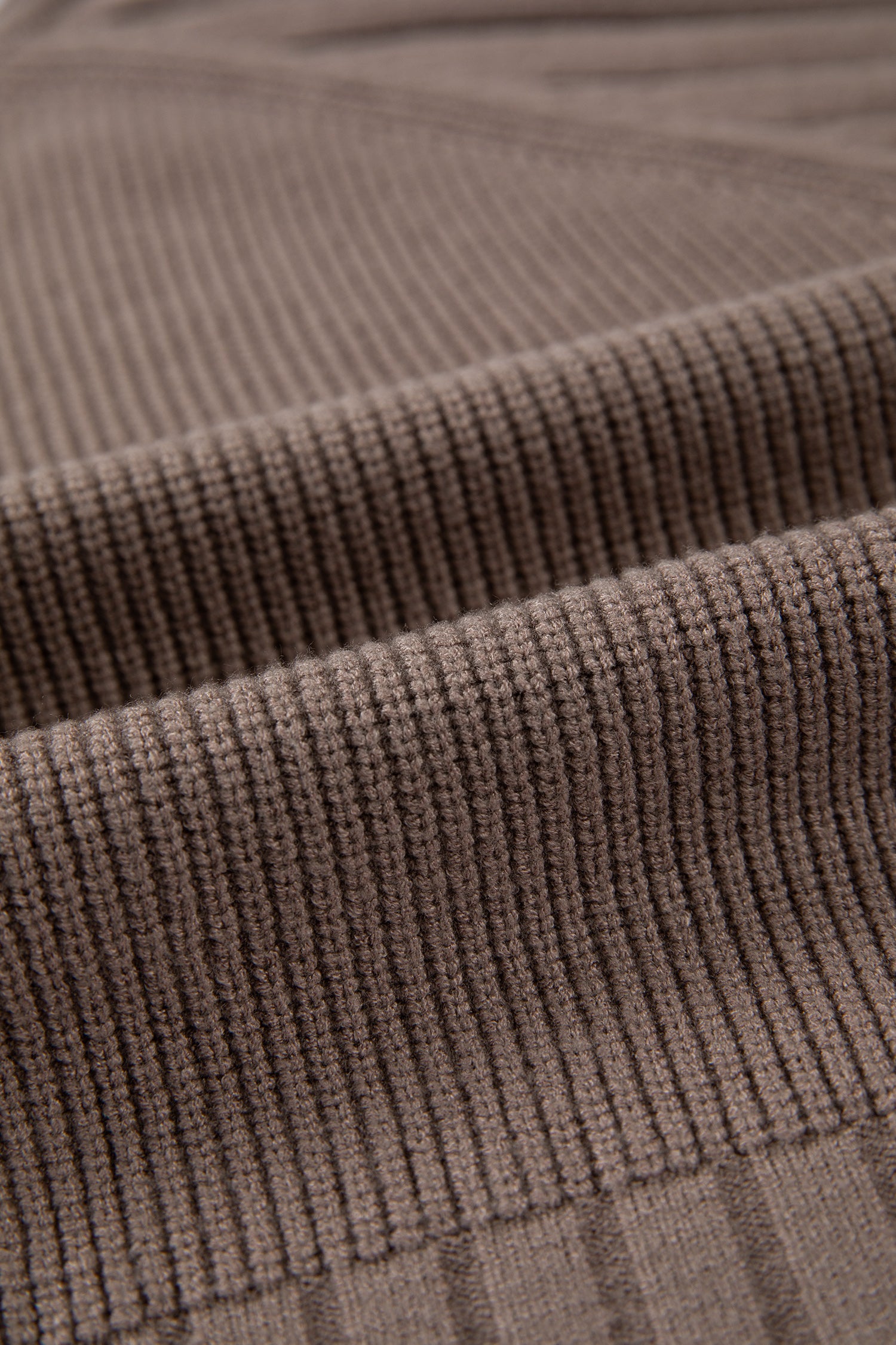 Mixed Texture Cardigan With Buttons - V-Neck