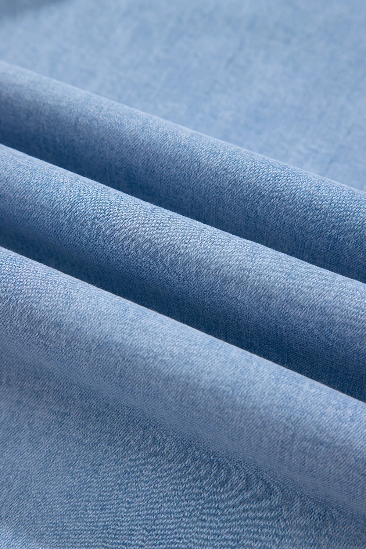 Solid Colour Square Patch Pocket Ankle-length Barrel Jeans – Beau Blue