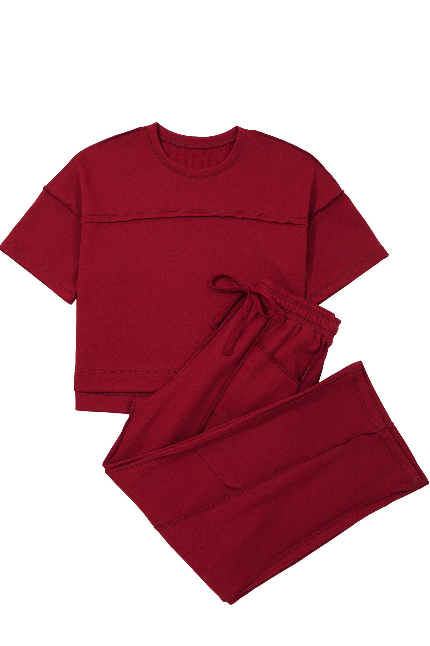 Drop Shoulder Boxy Tee and Barrel Pants Set