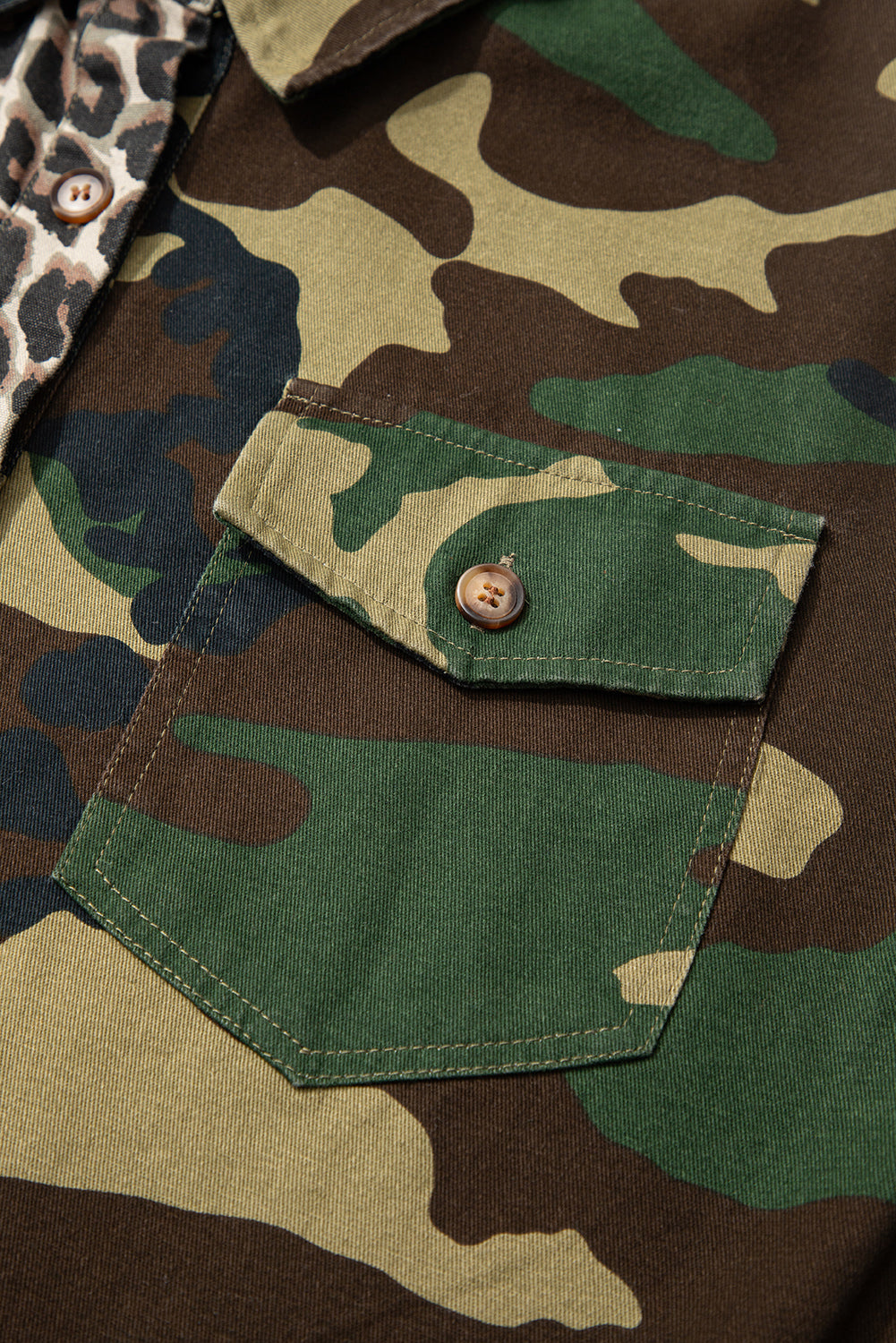 Leopard Camo Patchwork Oversize Shacket - eAura