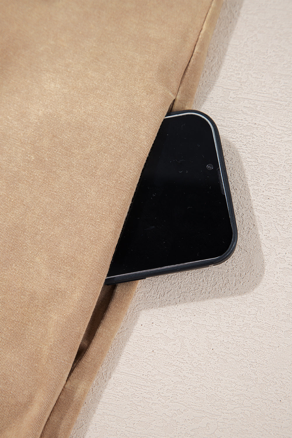 Pale Khaki Mineral Wash Stud Beaded Star Graphic Pocketed T Shirt Dress eAura