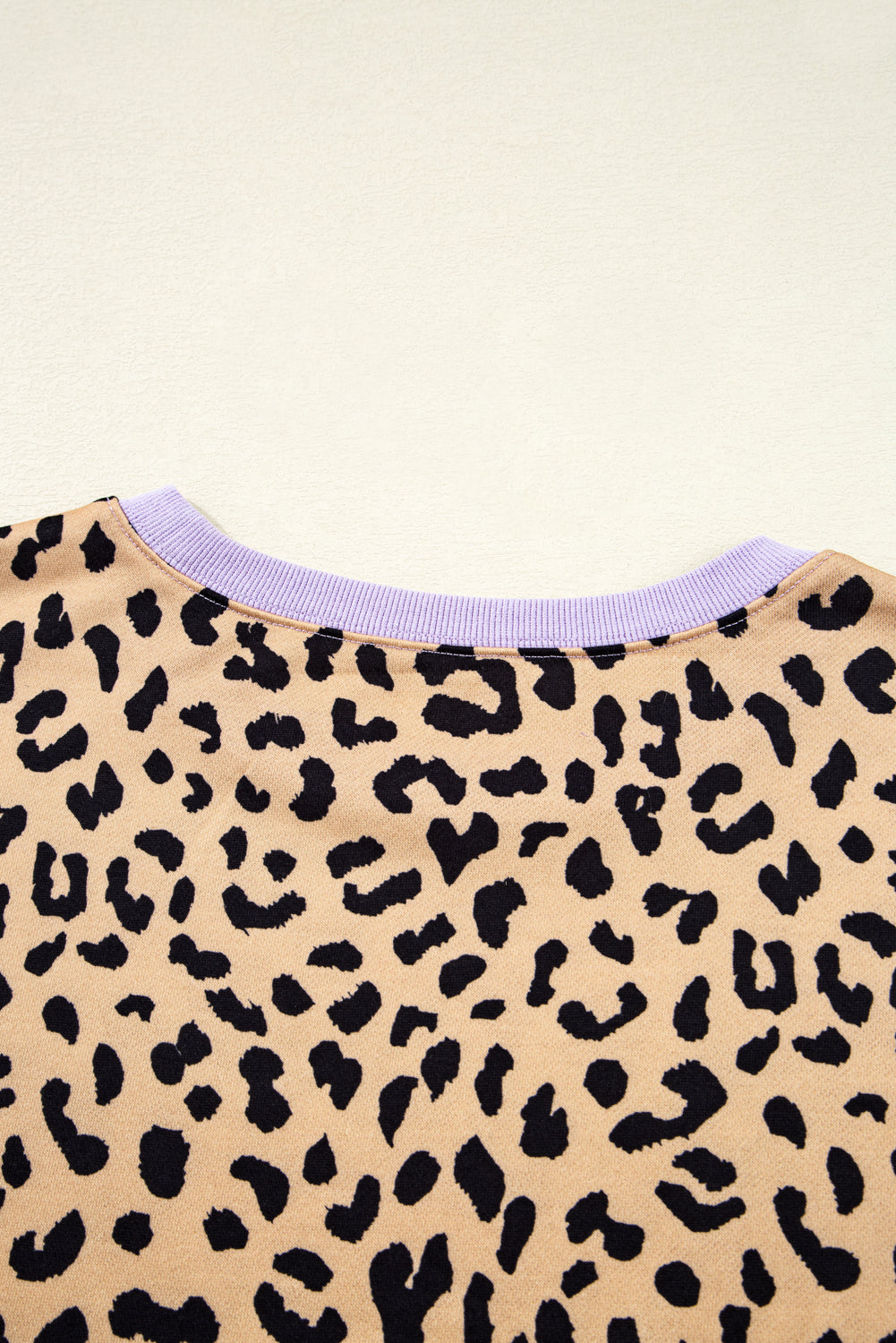Stripe Colour Block Leopard Casual Sweatshirt with Slits - Tops/Sweatshirts & Hoodies