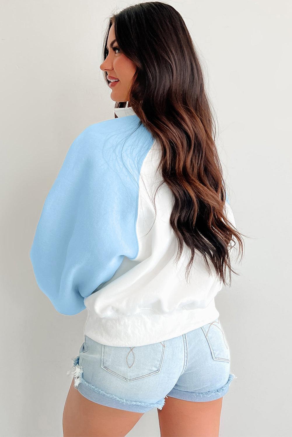 Snap Buttons Pullover Sweatshirt - eAura