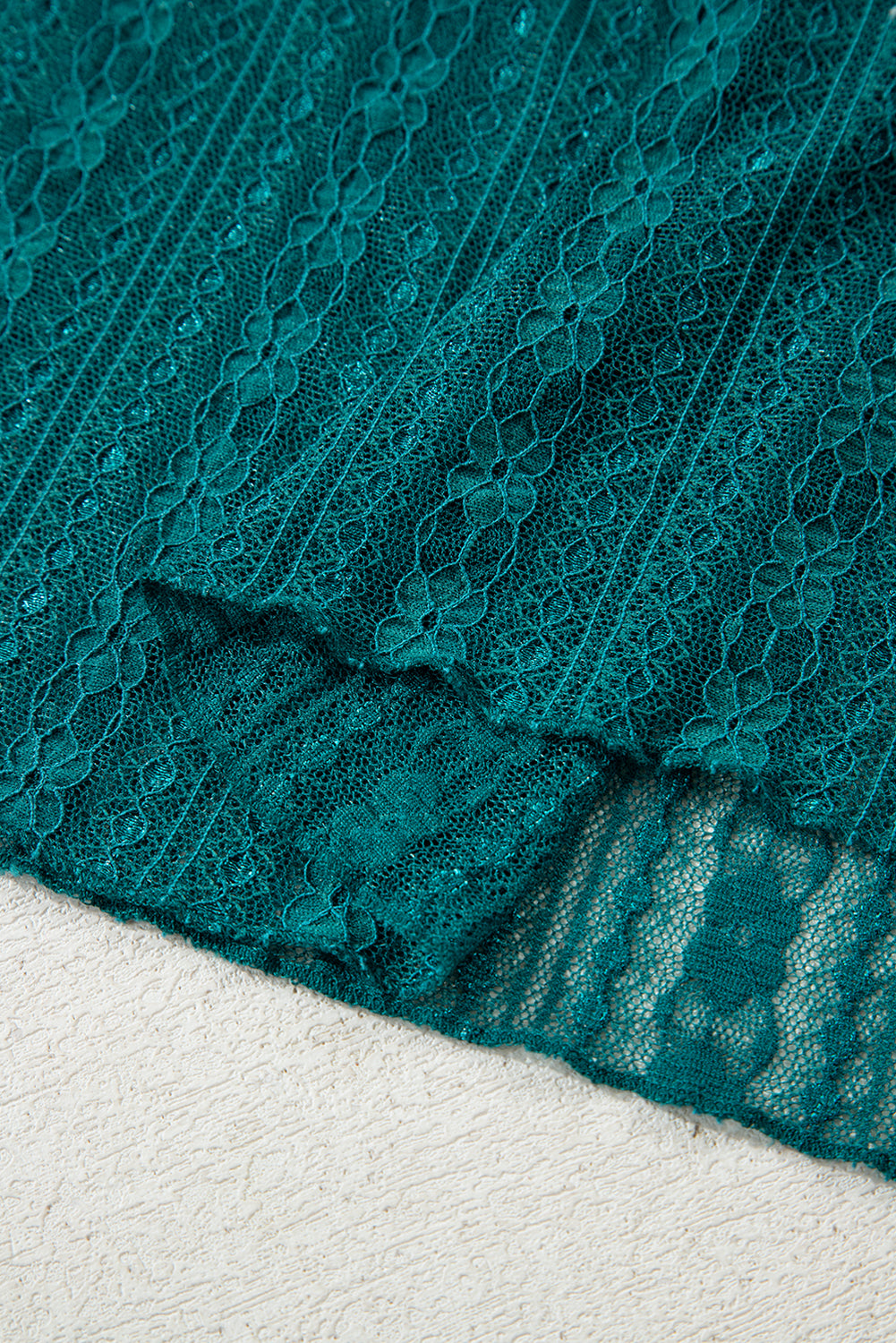 Sheer Lace Balloon Sleeve Babydoll Blouse - eAura