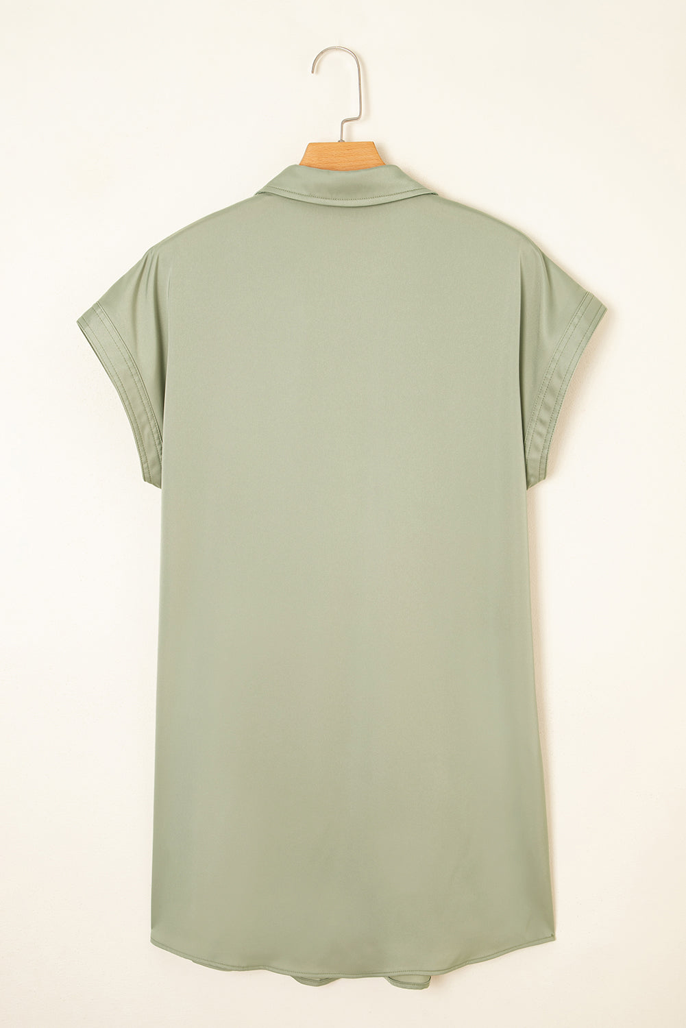 Buttoned Collar Shift T-shirt Mini Dress eAura