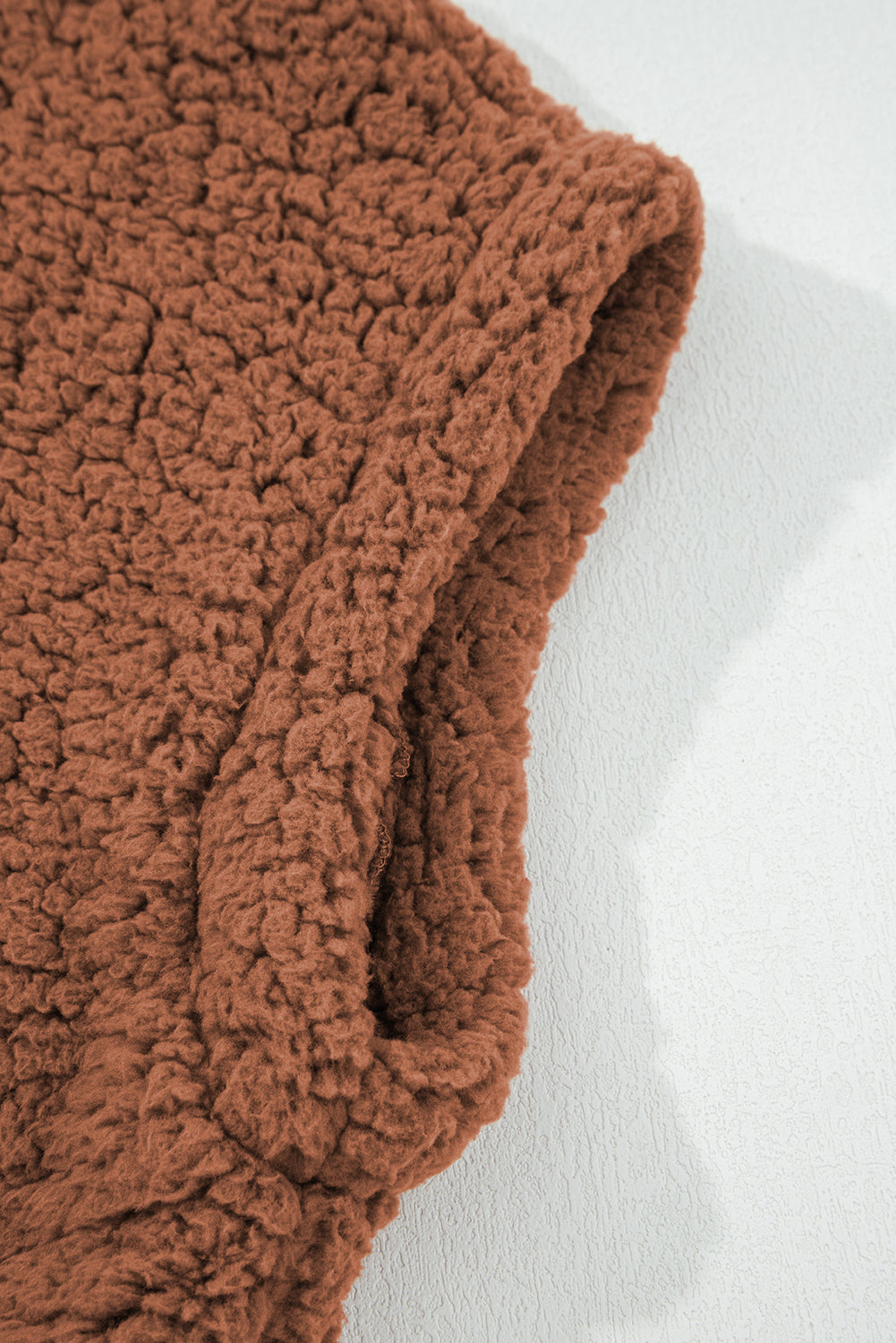 Faux Fur Snap Button Front Vest Vest with Pockets - eAura