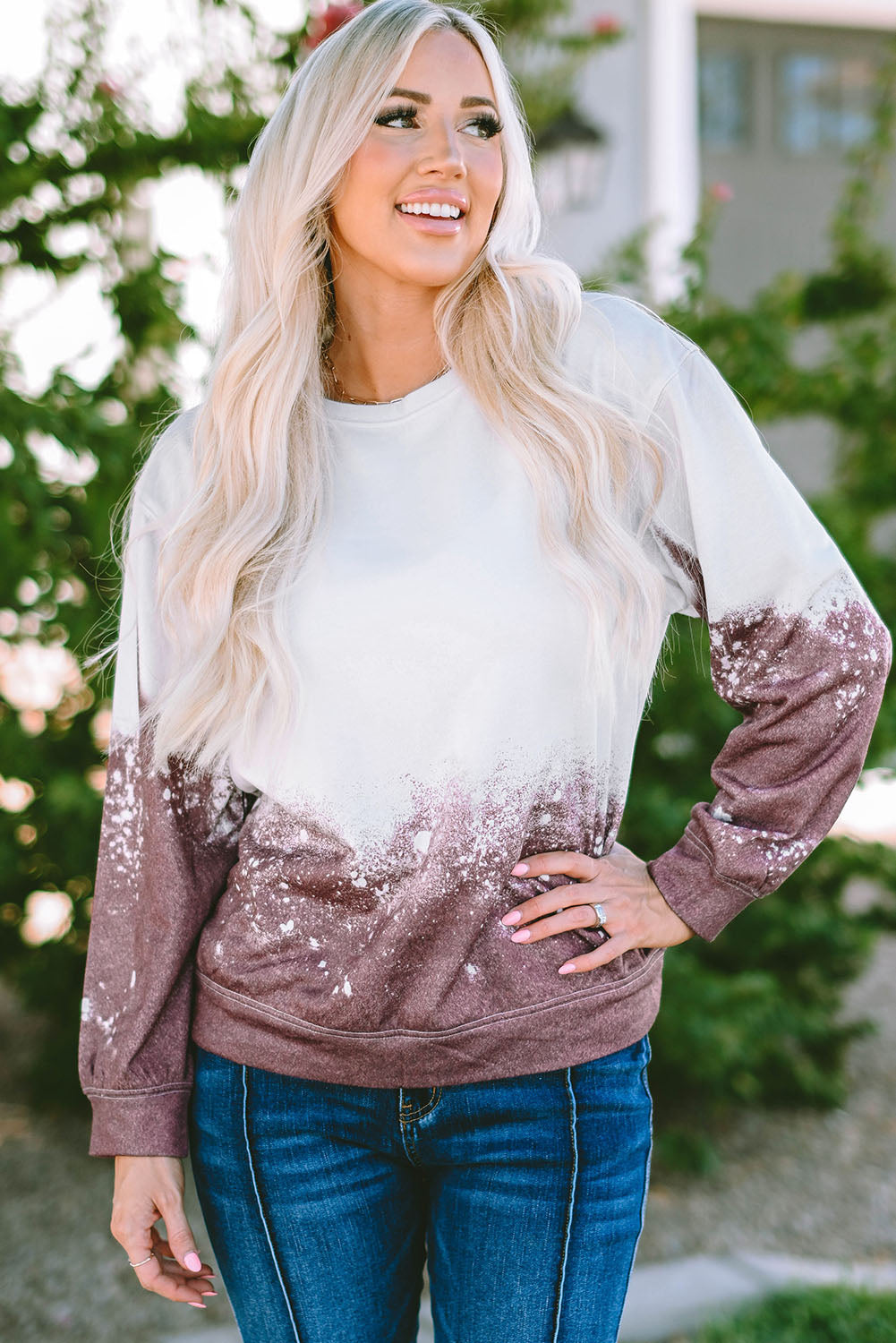 Tie Dye Gradient Pullover Sweatshirt eAura