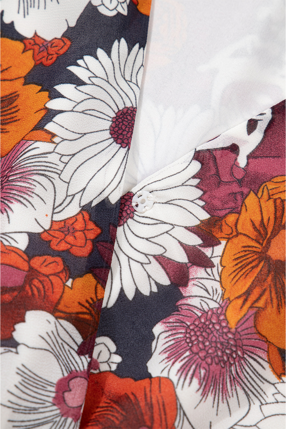 Floral Print Wrap V-Neck Puff Sleeve Flowy Mini Dress - eAura