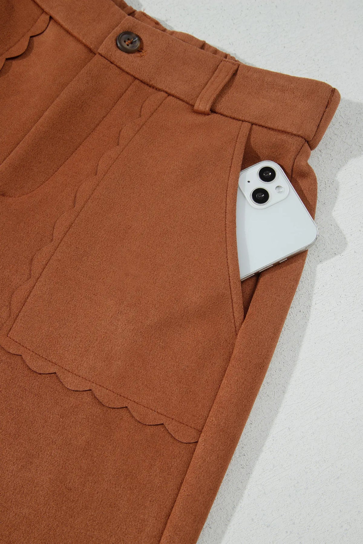 Scalloped Edge Pocket Full-Length Pant – Thai Curry