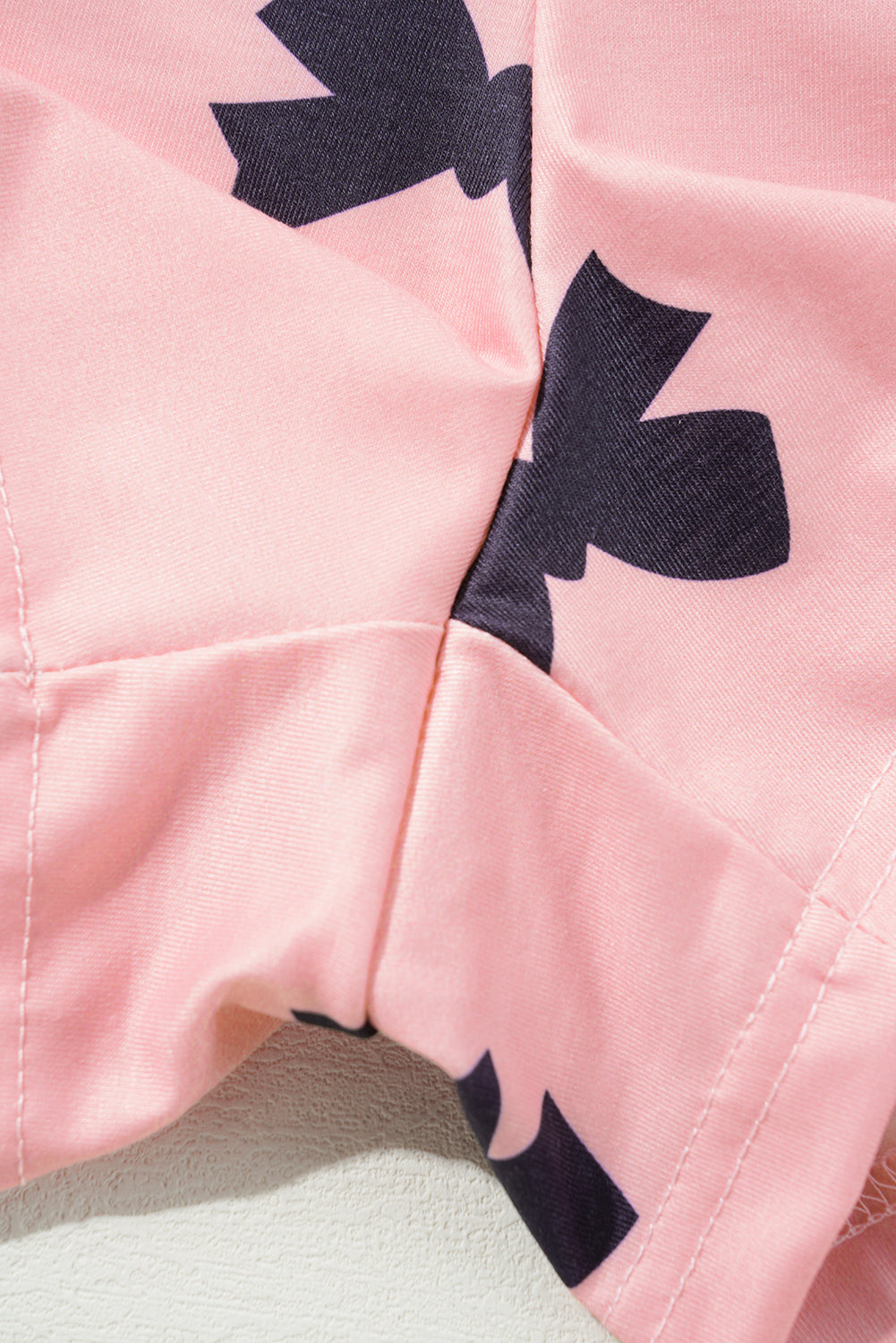 Pink Bow Printed Short 2pcs Lounge Set Pyjamaes eAura