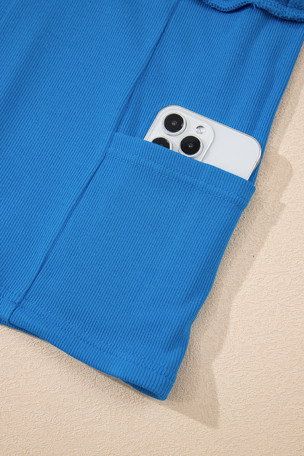 Draped High Waist Phone Pocket Lined Skort eAura