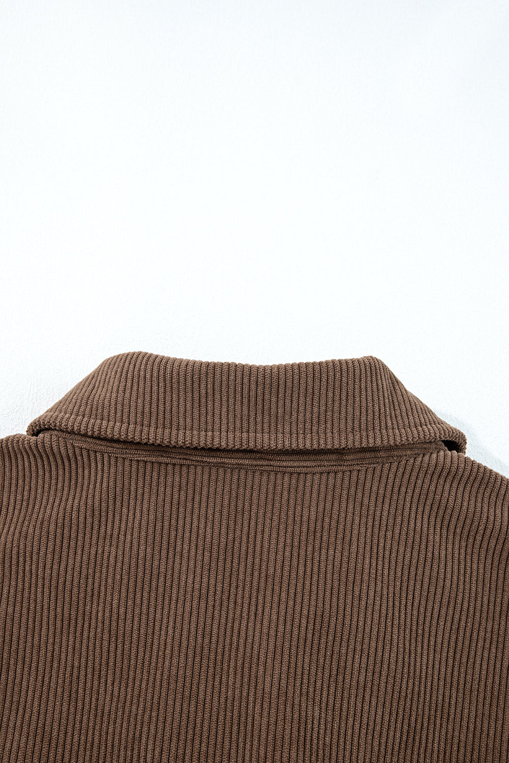 Zip Up Lapel Collar Soft Corduroy Jacket eAura