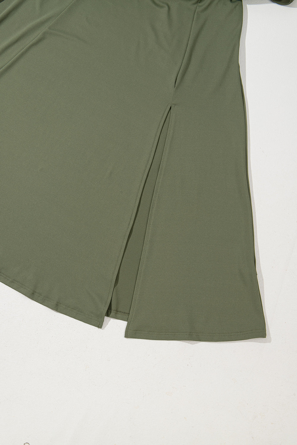 Four Leaf Clover Sleeveless Scoop Neck Flared Split Midi Dress eAura