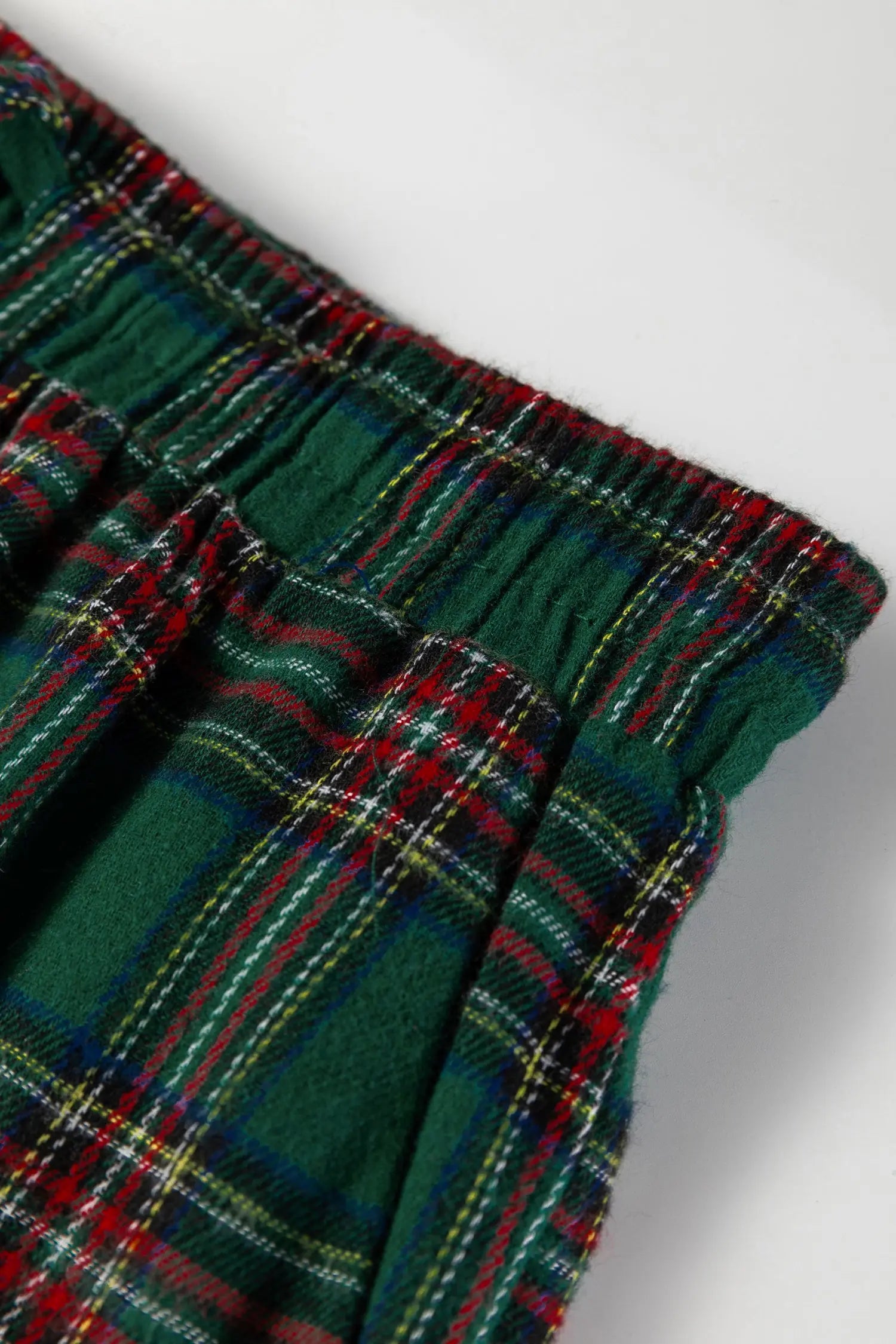 Plaid Contrast Christmas Holiday Long Sleeve Shirt and Shorts Pyjamas - Loungewear & Sleepwear/Sleepwear