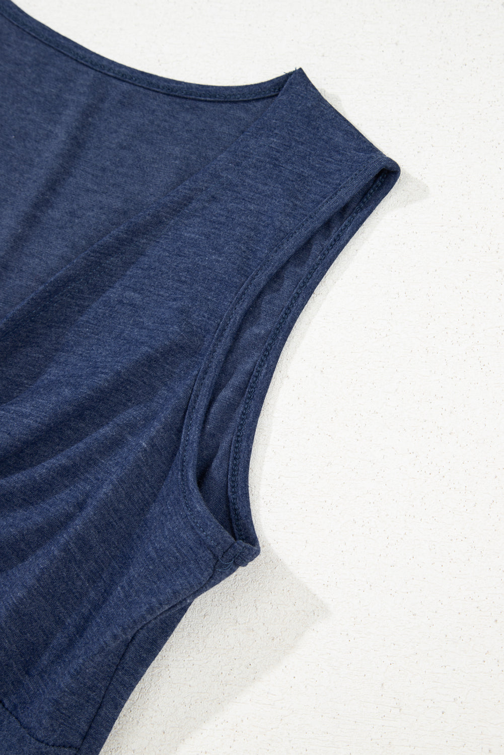 Dirty blue Twisted Bust V Neck Sleeveless Dress eAura