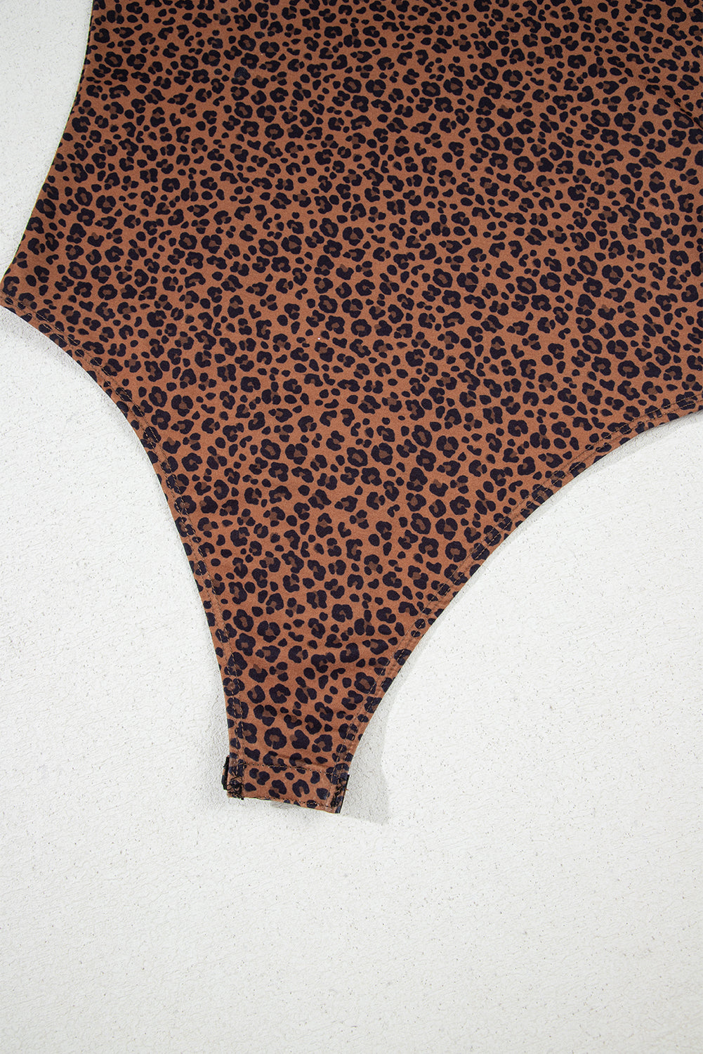 Brown Leopard Printed Sleeveless Scoop Neck Bodysuit BB Fashion Outlet