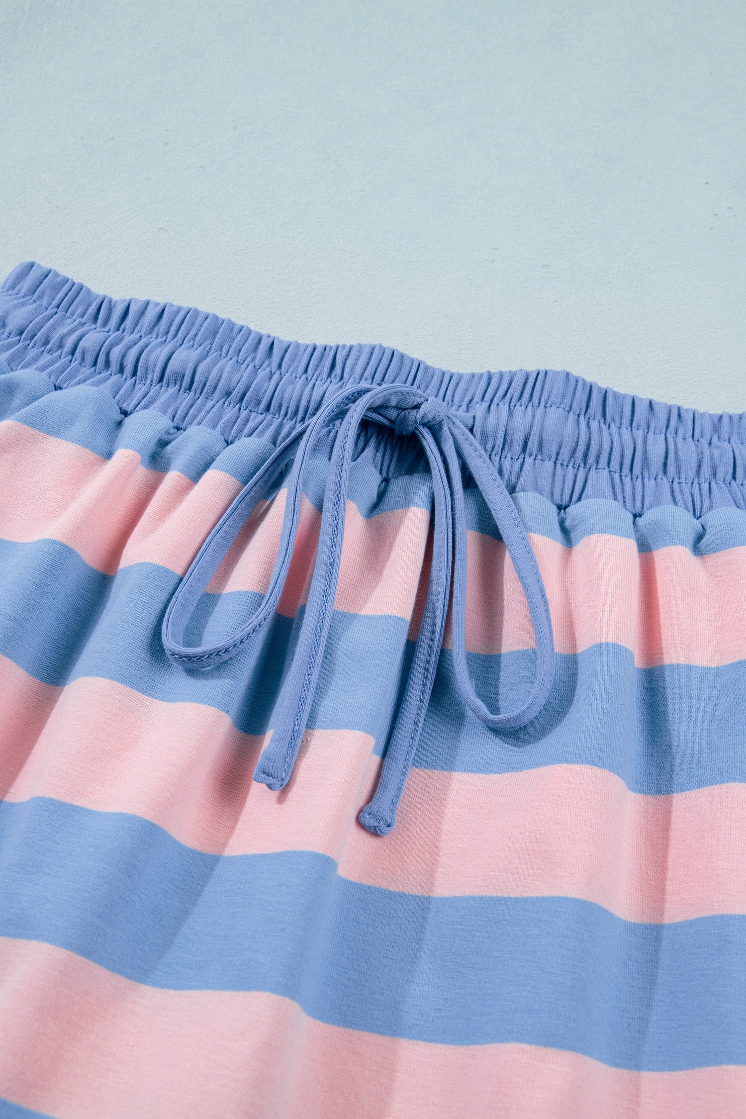 Dolman Tee Drawstring Skort Athletic 2pcs Set – Yellow Stripe