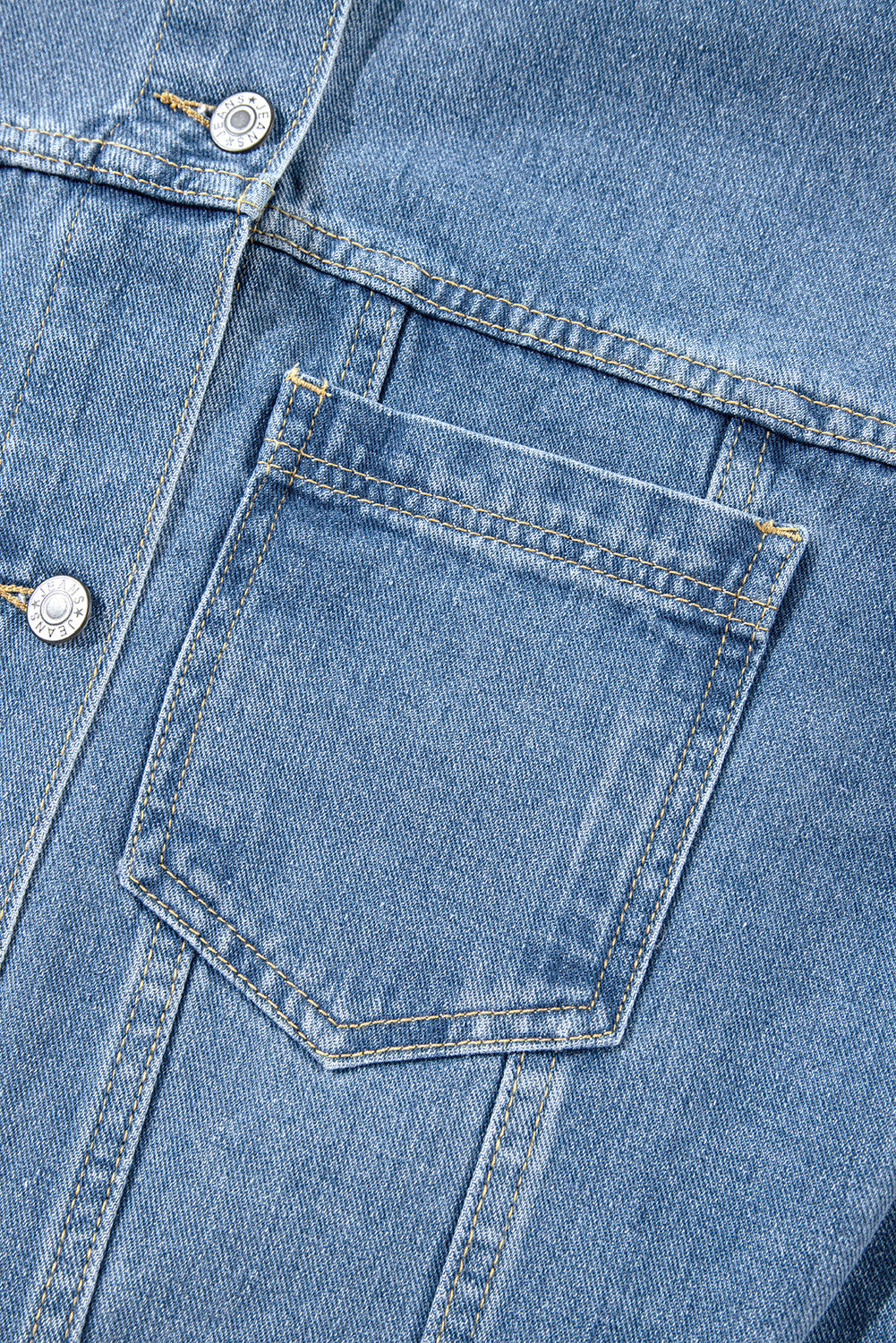 Wild Wind Washed Oversize Pocketed Denim Jacket eAura