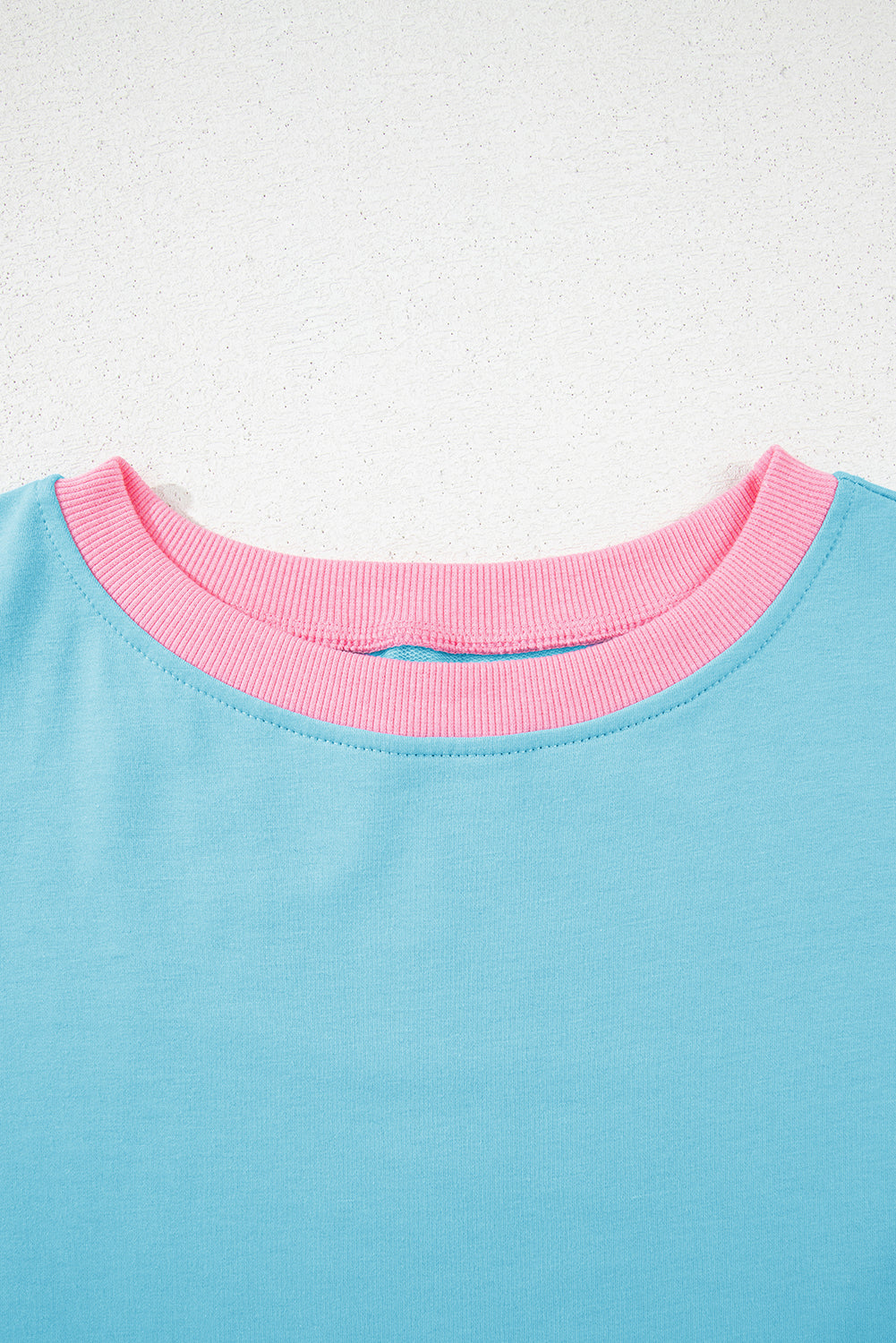 Turquoise Colourblock Edge Drop Shoulder T Shirt and Skirt Co-ord eAura